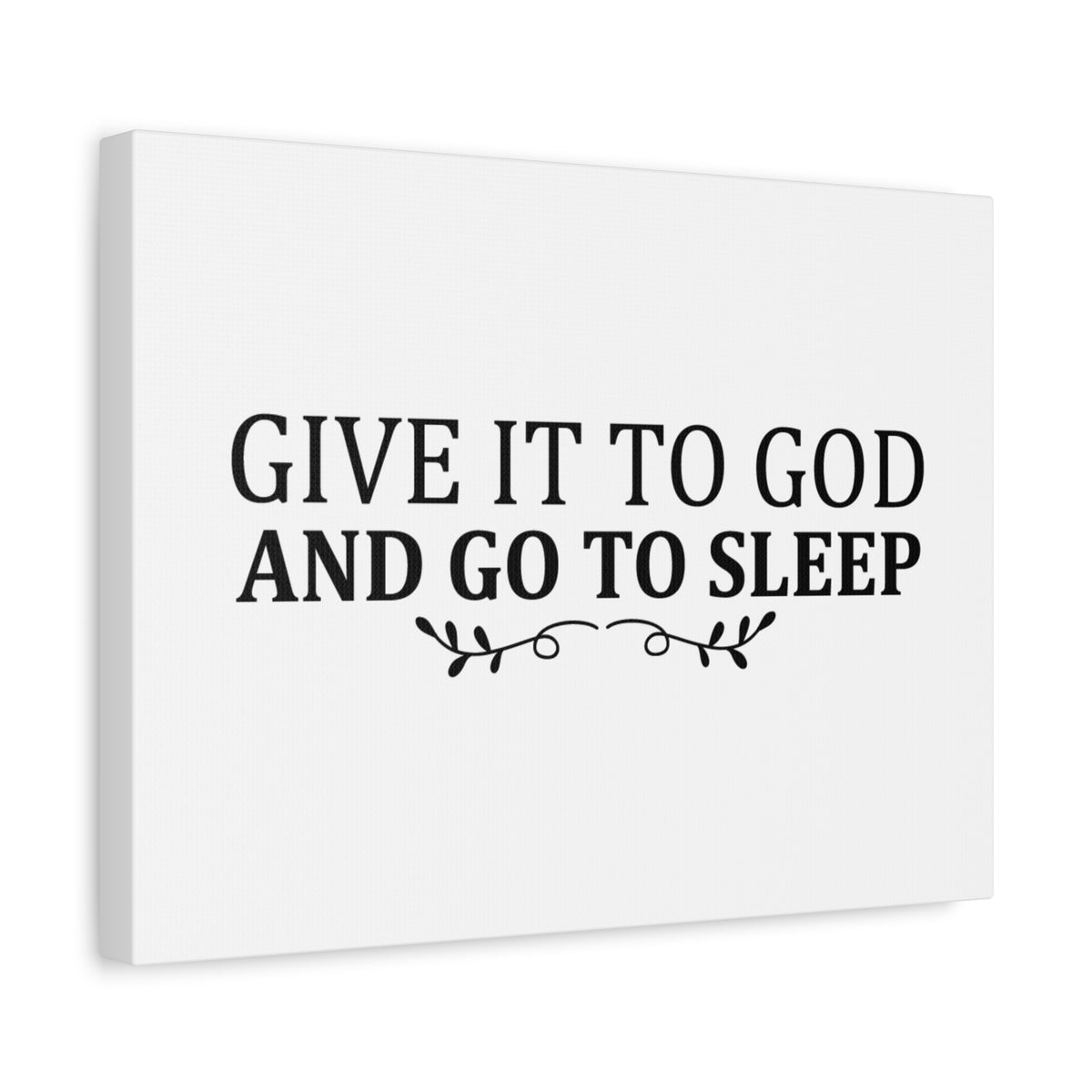Scripture Canvas Give It To God And Sleep Psalm 55:22 Christian Wall Art Bible Verse Print Ready to Hang-Express Your Love Gifts