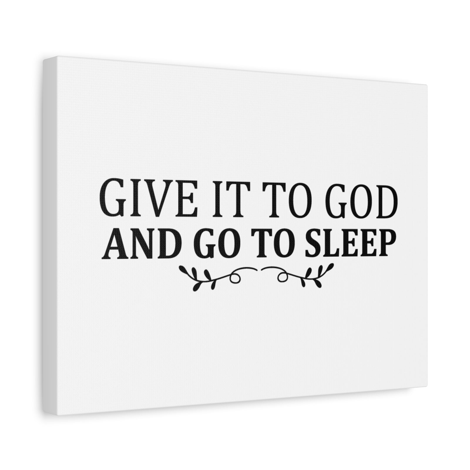 Scripture Canvas Give It To God And Sleep Psalm 55:22 Christian Wall Art Bible Verse Print Ready to Hang-Express Your Love Gifts