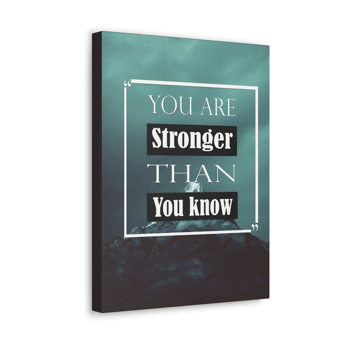 Inspirational Quote Canvas You Are Stronger Than You Know Motivational Print Ready to Hang Artwork-Express Your Love Gifts
