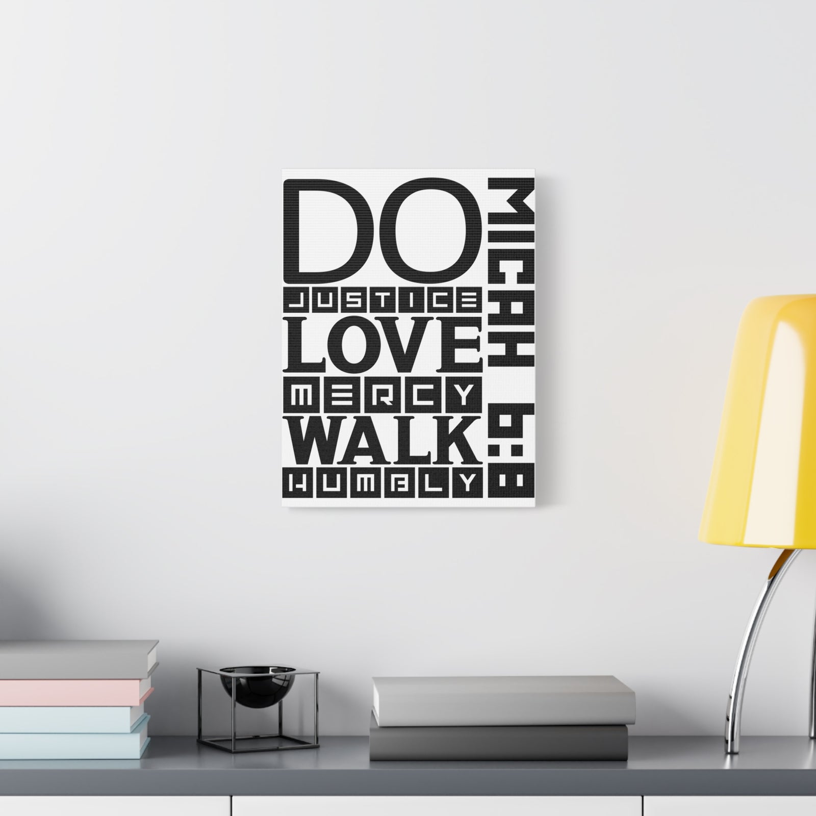 Scripture Walls Micah 6:8 DO Justice Bible Verse Canvas Christian Wall Art Ready to Hang Unframed-Express Your Love Gifts