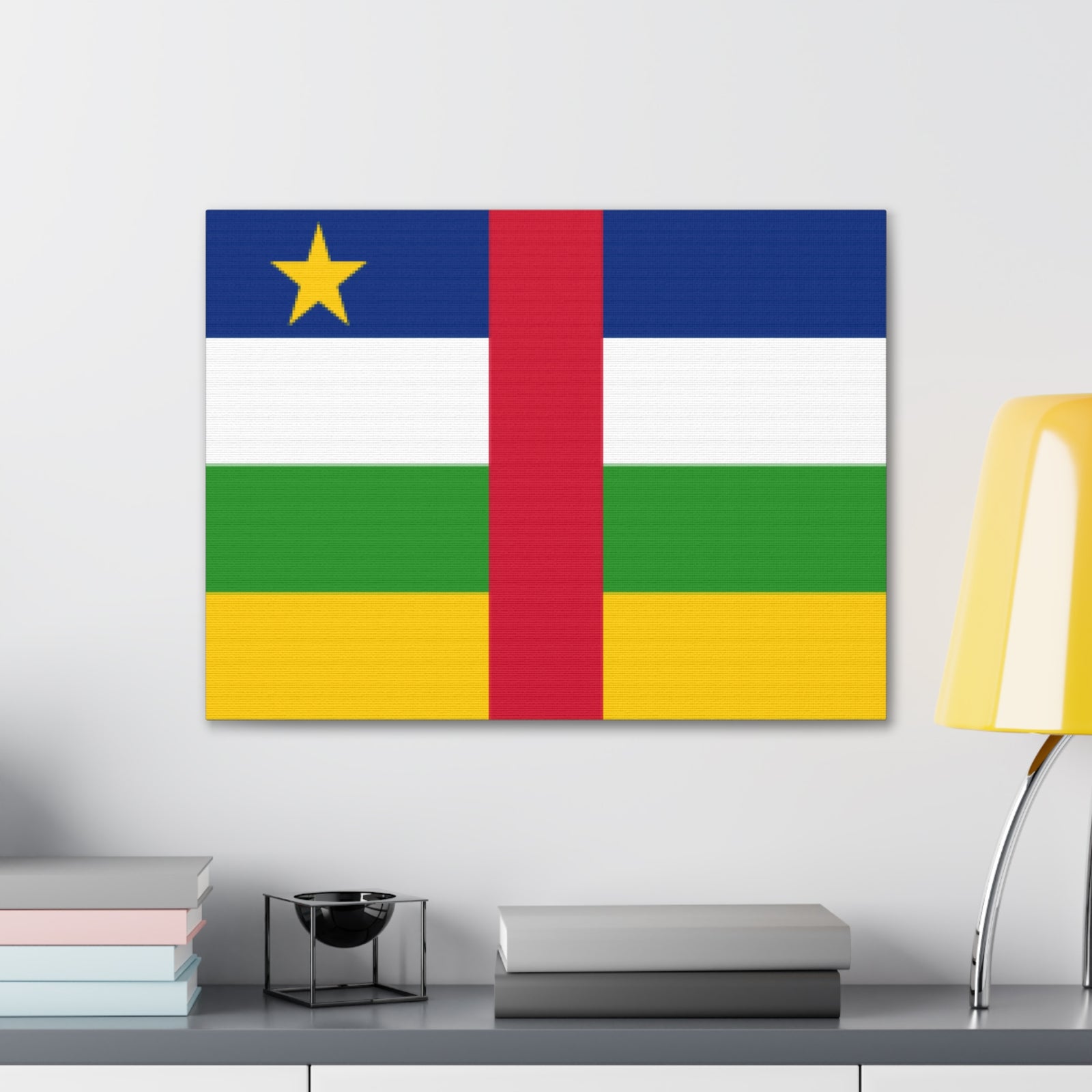 Central African Republic Country Flag Canvas Vibrant Wall Art Unframed Home Decor-Express Your Love Gifts