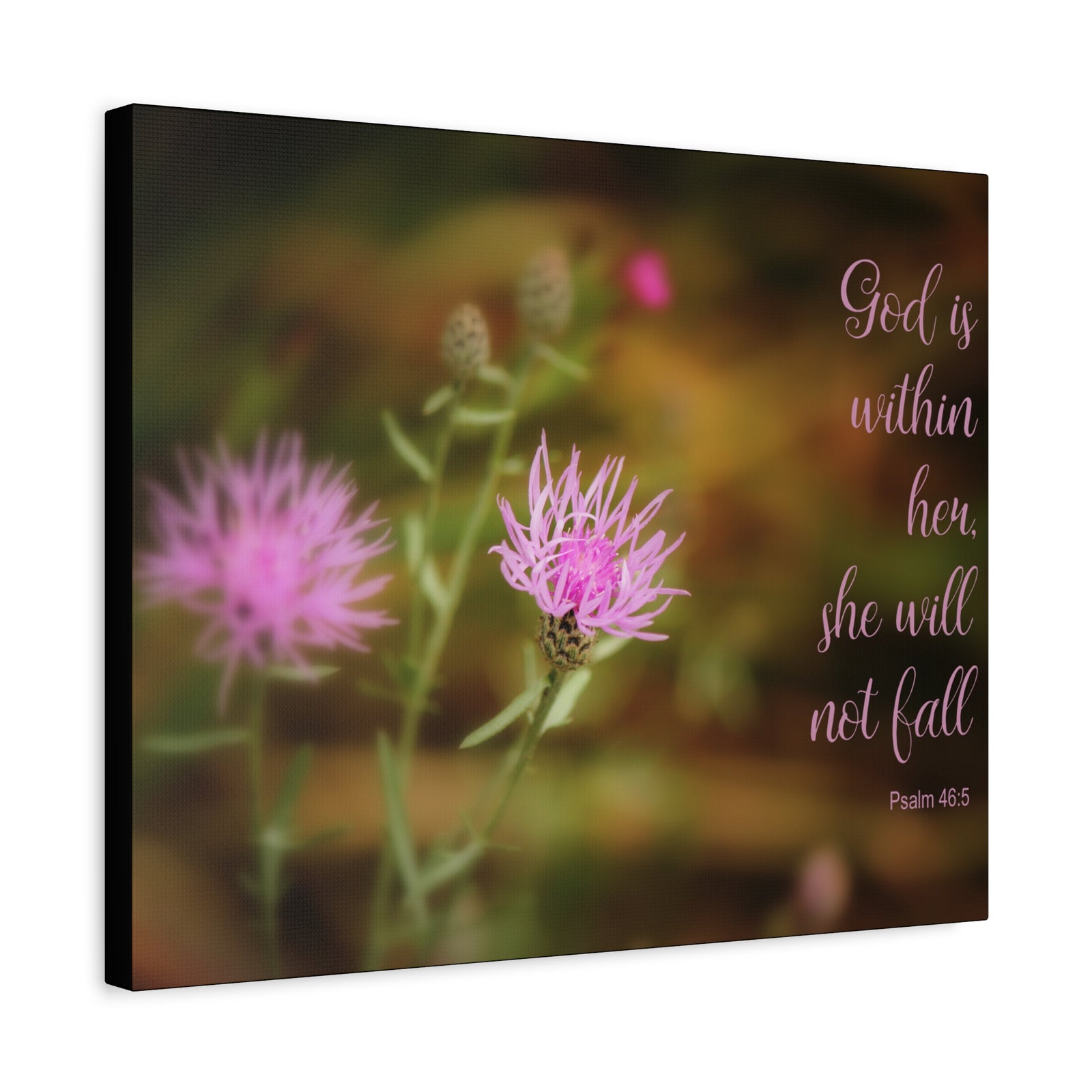 Scripture Canvas Within Her Psalm 46:5 Christian Wall Art Bible Verse Print Ready to Hang-Express Your Love Gifts