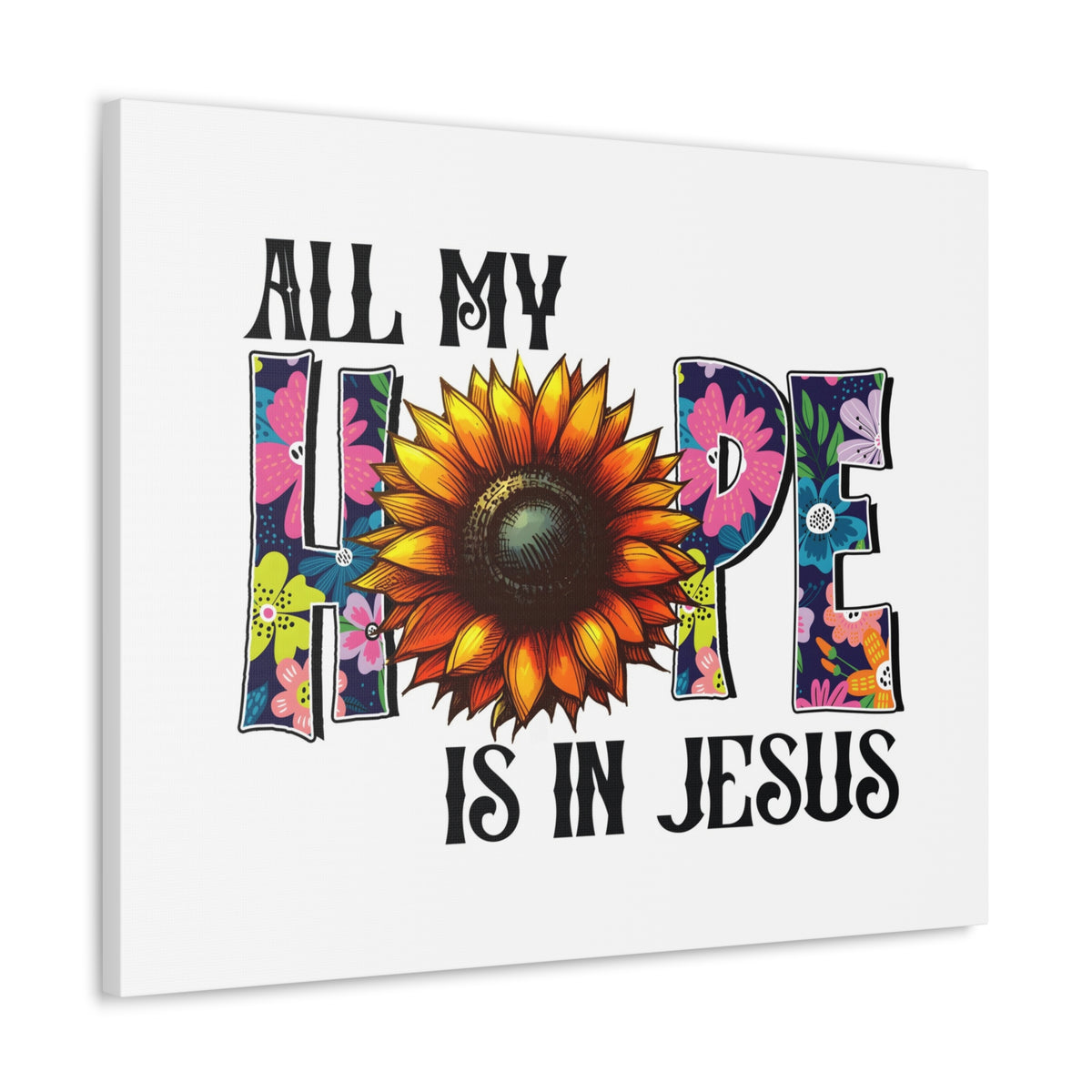 Scripture Walls My Hope is Jesus Bible Verse Canvas Christian Wall Art Ready to Hang Unframed-Express Your Love Gifts