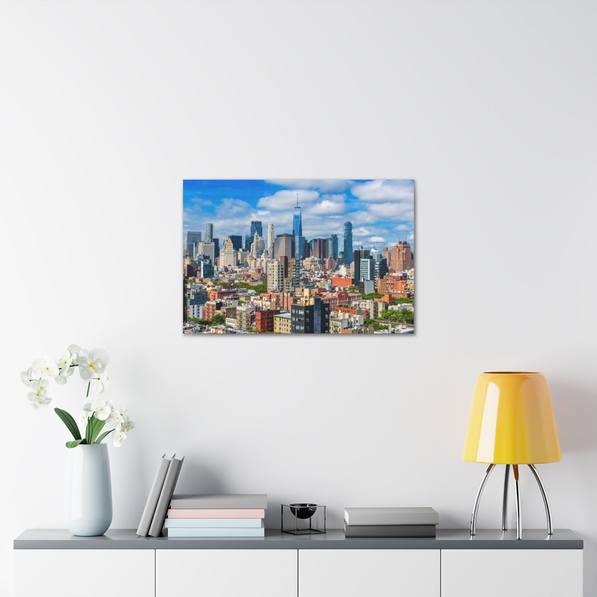 New York Daytime Skyline Canvas Artwork High-Quality Breathtaking Stunning Cityscape for Home Decor Ready to Hang-Express Your Love Gifts