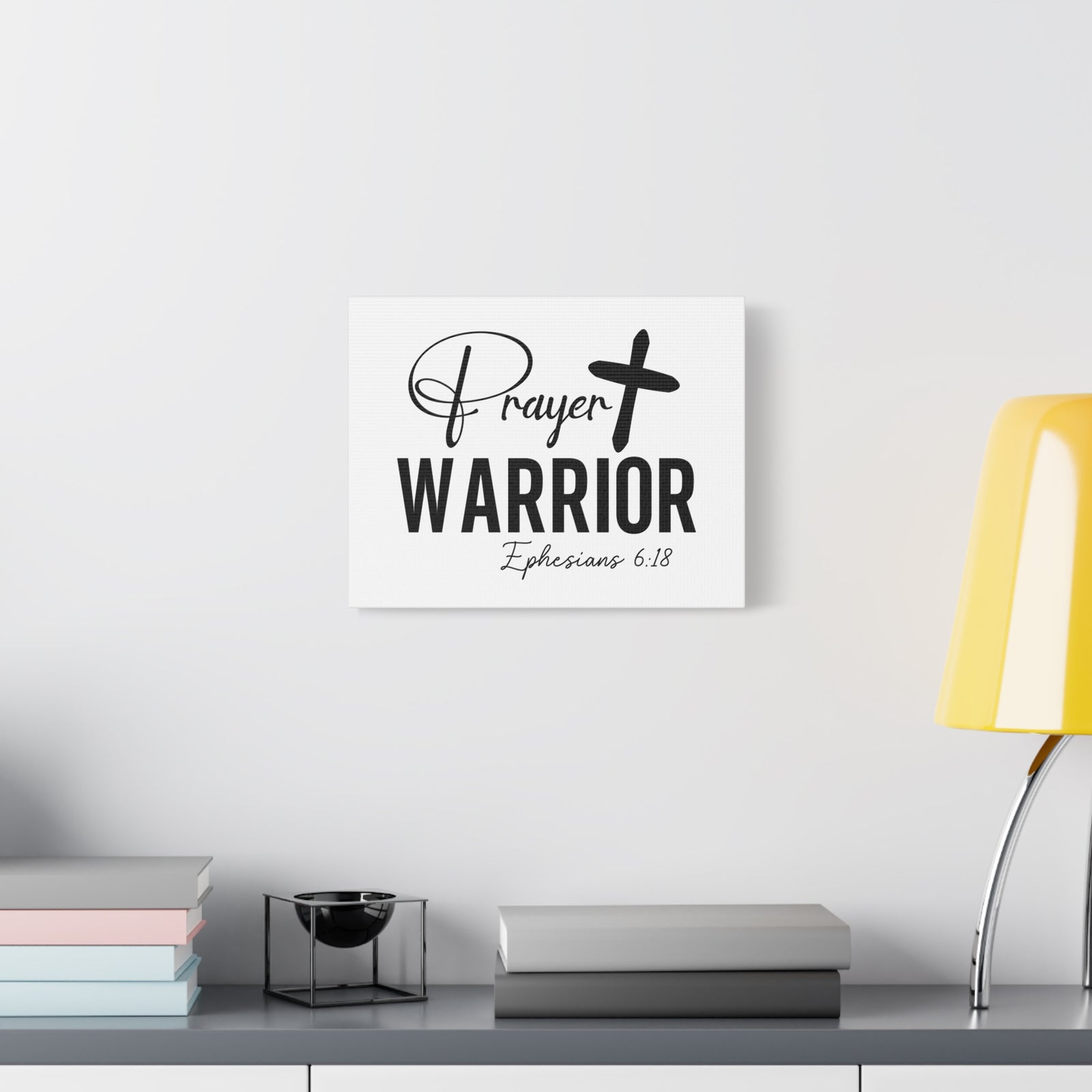 Scripture Walls Ephesians 6:18 Prayer Warrior Bible Verse Canvas Christian Wall Art Ready to Hang Unframed-Express Your Love Gifts
