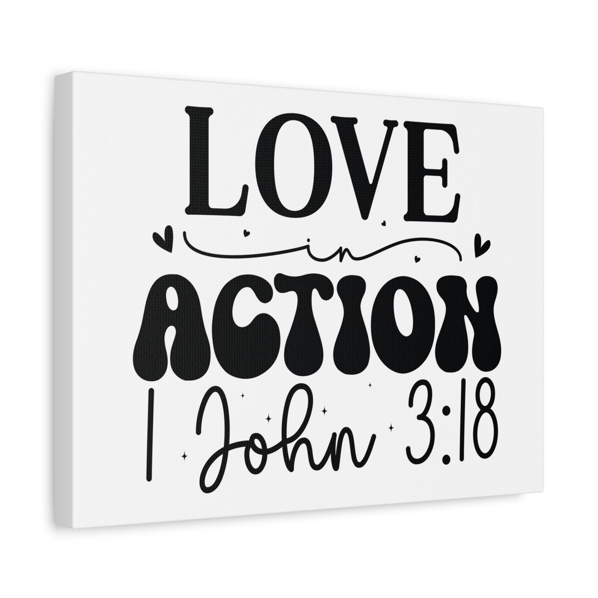 Scripture Walls 1 John 3:18 His Love in Action Bible Verse Canvas Christian Wall Art Ready to Hang Unframed-Express Your Love Gifts