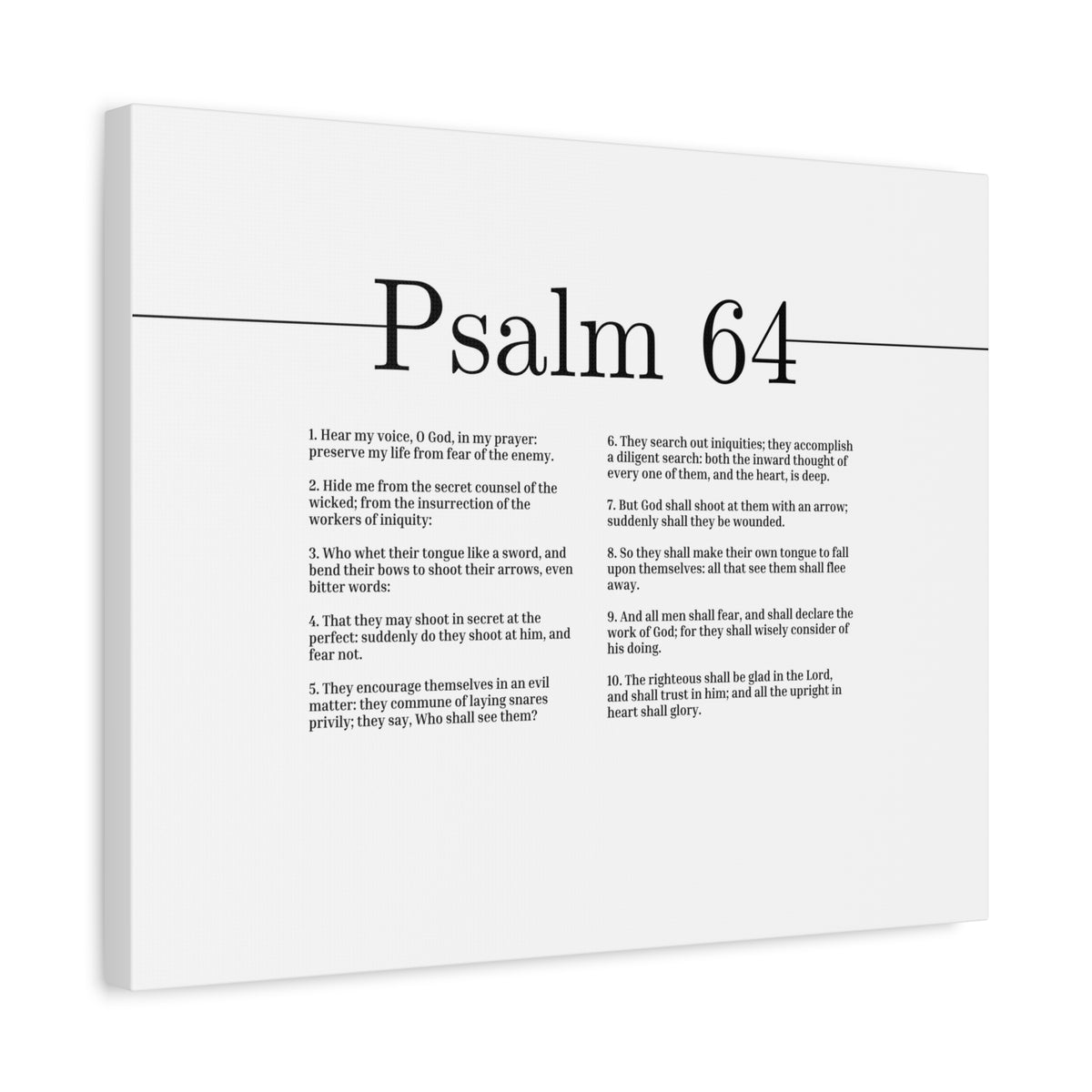 Scripture Canvas Shall Be Glad In The Lord Psalm 64 Christian Wall Art Bible Verse Print Ready to Hang-Express Your Love Gifts