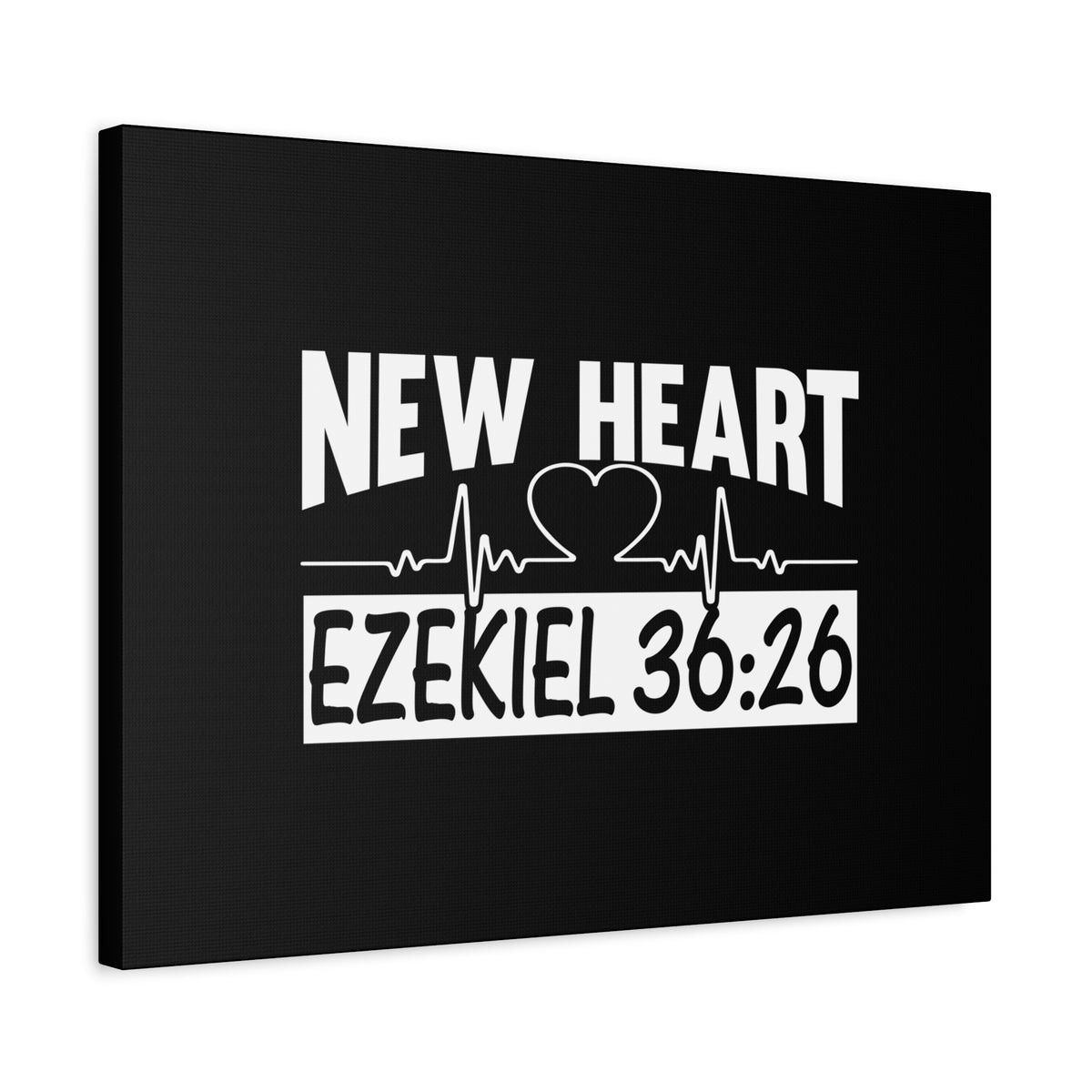 Scripture Walls Ezekiel 36:26 New Heart Bible Verse Canvas Christian Wall Art Ready to Hang Unframed-Express Your Love Gifts