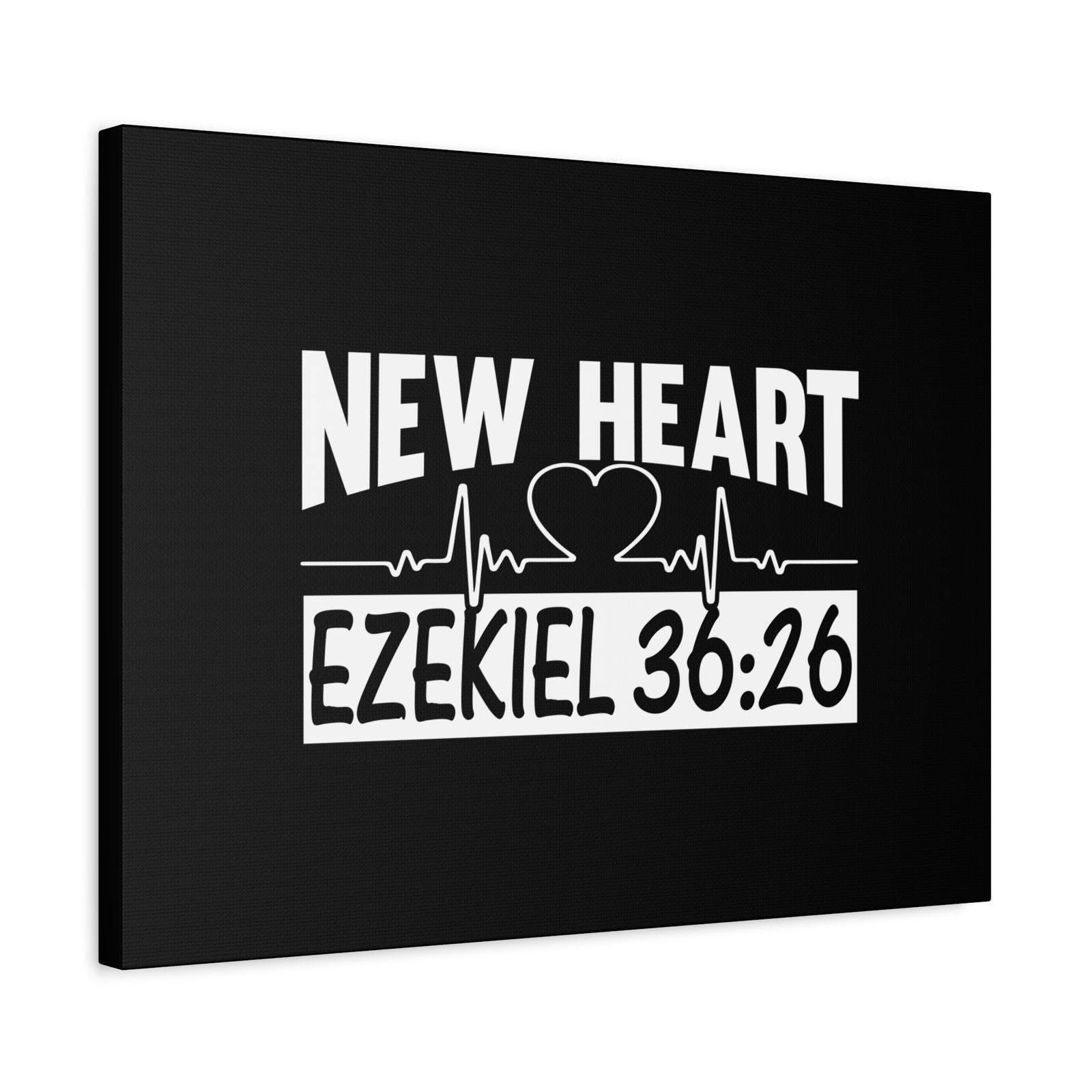 Scripture Walls Ezekiel 36:26 New Heart Bible Verse Canvas Christian Wall Art Ready to Hang Unframed-Express Your Love Gifts