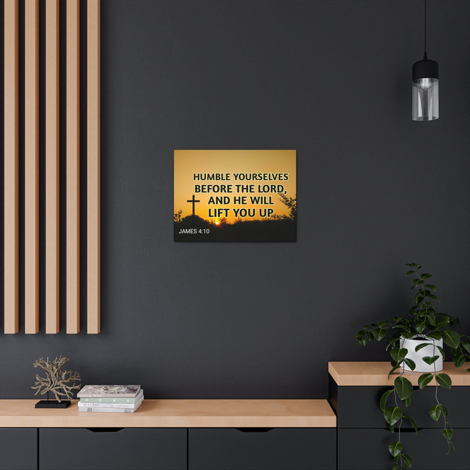 Scripture Walls Humble Yourselves James 4:10 Bible Verse Canvas Christian Wall Art Ready to Hang-Express Your Love Gifts