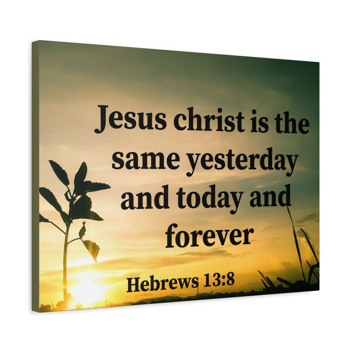 Scripture Walls Today And Forever Hebrews 13:8 Bible Verse Canvas Christian Wall Art Ready to Hang