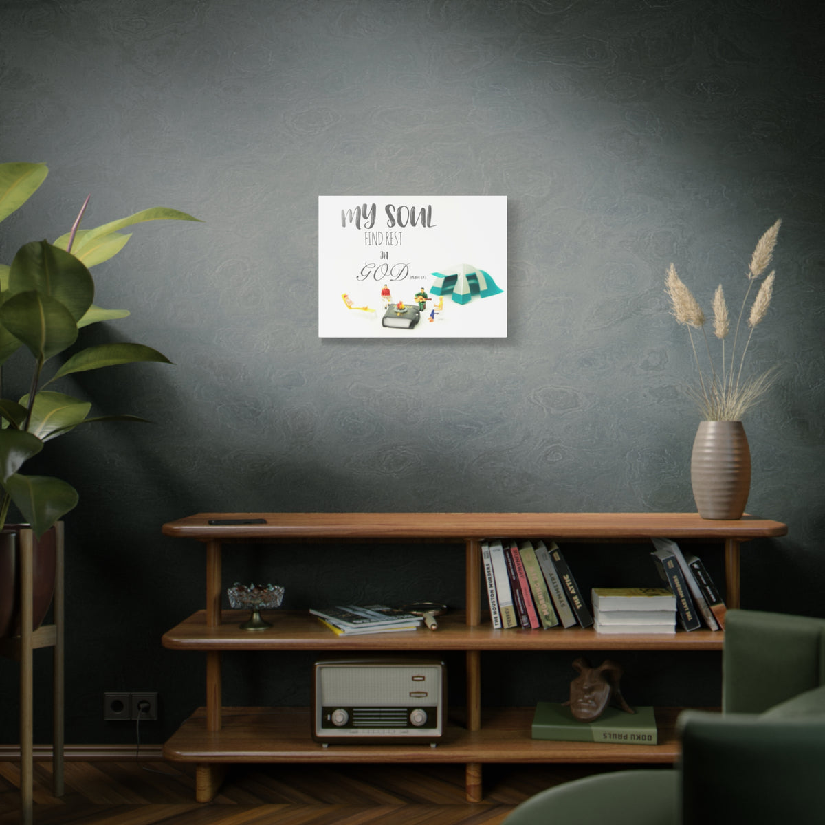 Scripture Walls Rest In God Psalm 62:1 Bible Verse Canvas Christian Wall Art Bible Verse Print Ready To Hang-Express Your Love Gifts