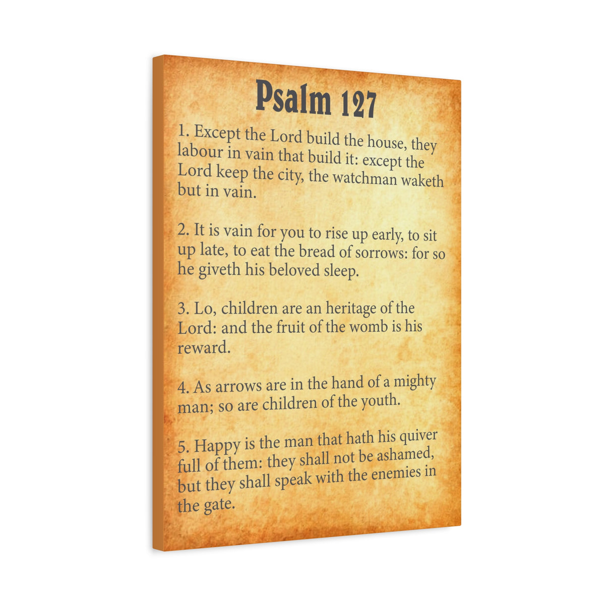 Scripture Walls Psalm 127 Gold Bible Chapter Canvas Christian Wall Art Ready to Hang-Express Your Love Gifts