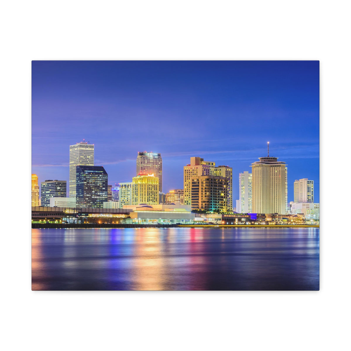 New Orleans Night Skyline Canvas Artwork High-Quality Breathtaking Stunning Cityscape for Home Decor Ready to Hang-Express Your Love Gifts