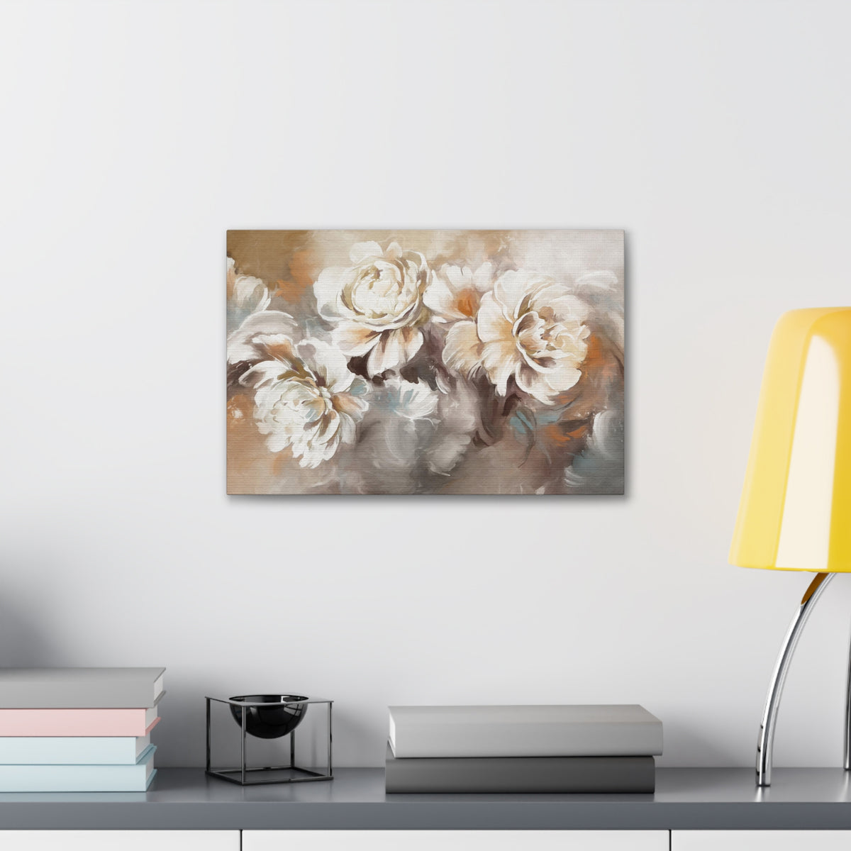 Oil Painting With Flower Rose & Peonies Flower Canvas Wall Art for Home Decor Ready-to-Hang-Express Your Love Gifts