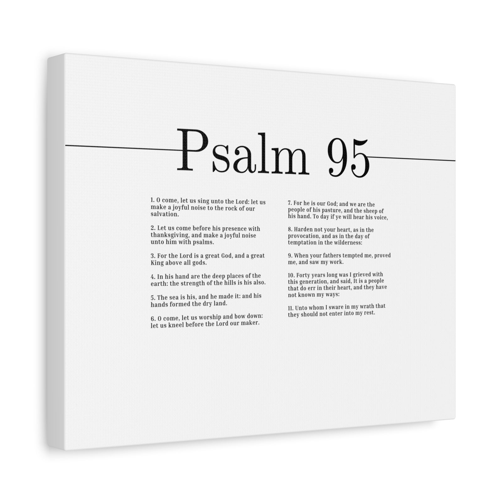 Scripture Canvas For The Lord Is A Great God Psalm 95 Christian Wall Art Bible Verse Print Ready to Hang-Express Your Love Gifts