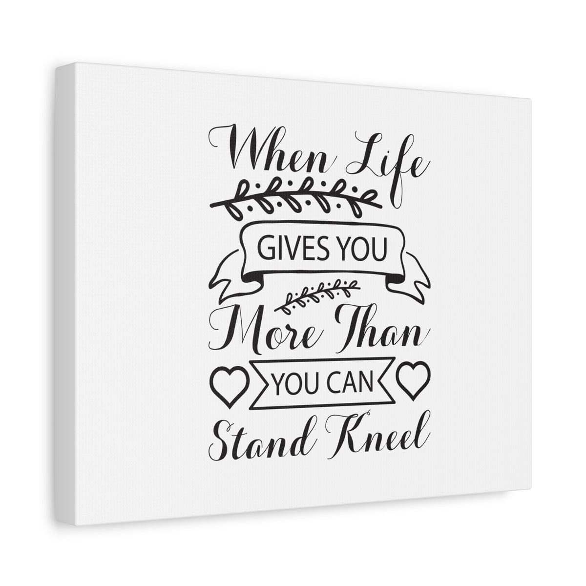 Scripture Canvas You Can Stand, Kneel Psalm 95:6 Christian Wall Art Bible Verse Print Ready to Hang-Express Your Love Gifts