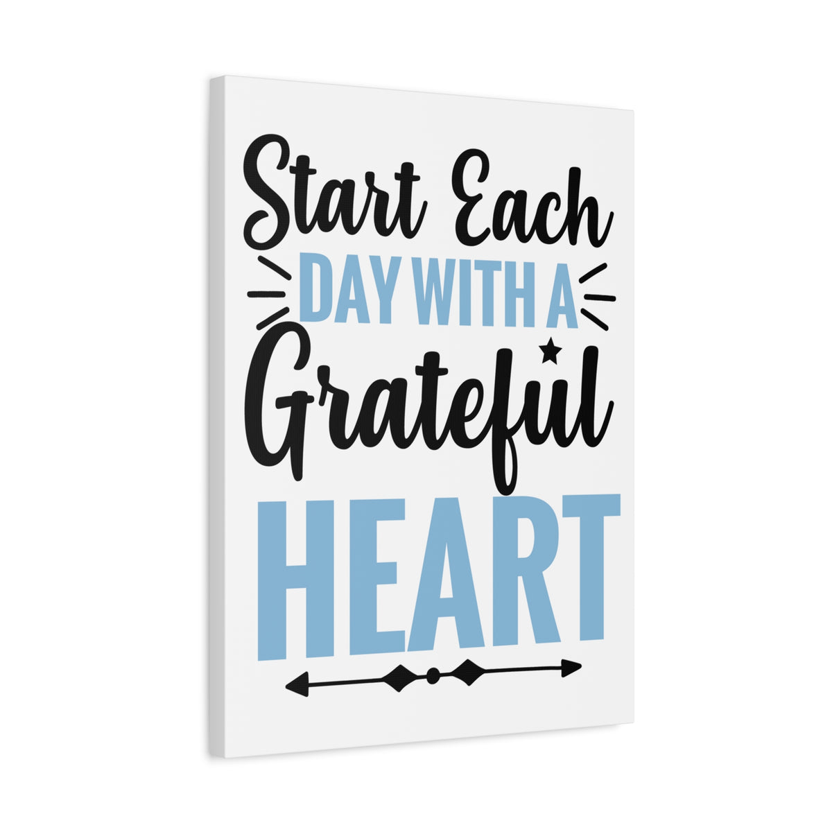 Scripture Canvas A Grateful Heart Psalm 107:1 Christian Wall Art Print Ready to Hang-Express Your Love Gifts