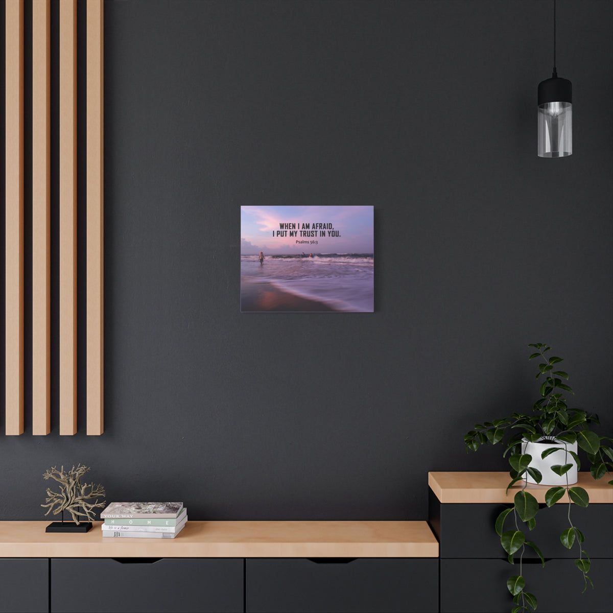 Scripture Canvas My Trust In You Psalm 56:3 Christian Wall Art Bible Verse Print Ready to Hang-Express Your Love Gifts