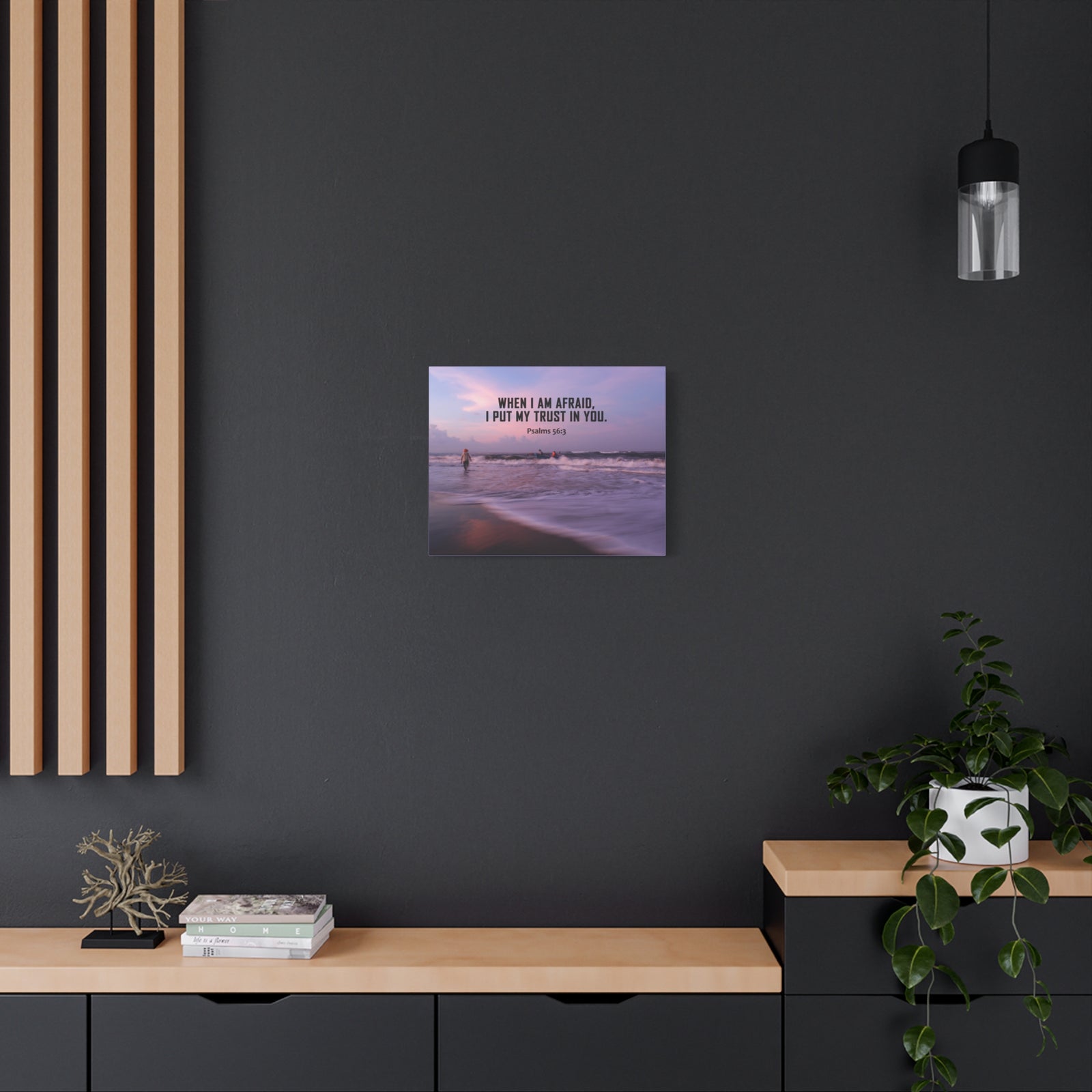 Scripture Canvas My Trust In You Psalm 56:3 Christian Wall Art Bible Verse Print Ready to Hang-Express Your Love Gifts