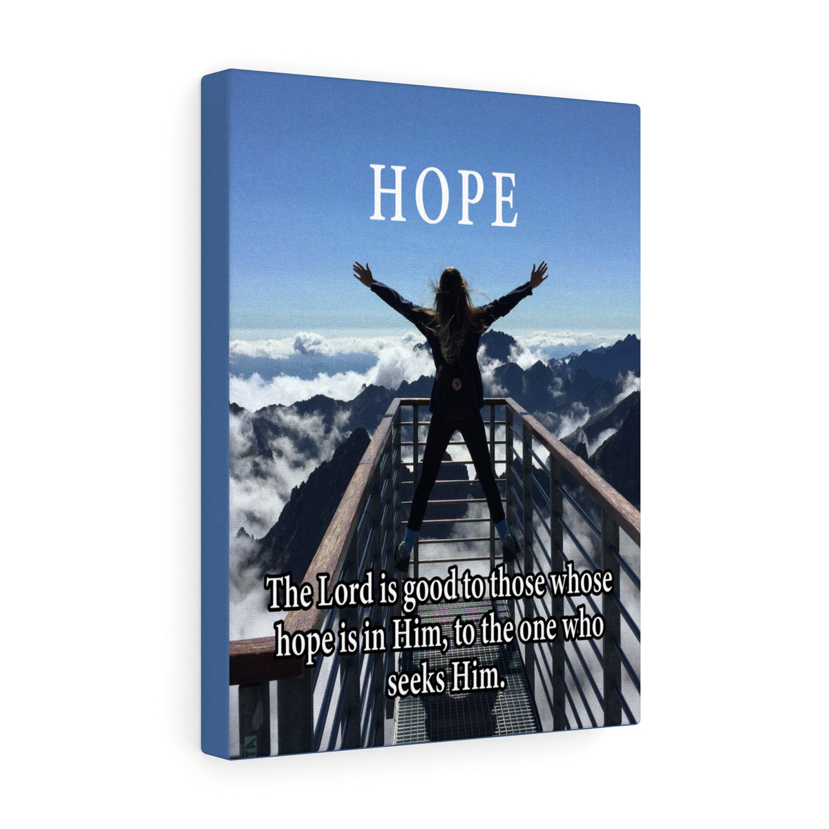 Scripture Walls Hope in the Lord Lamentations 3:25 Canvas Gallery Wraps Ready To Hang Stretched Canvas Wall Art-Express Your Love Gifts