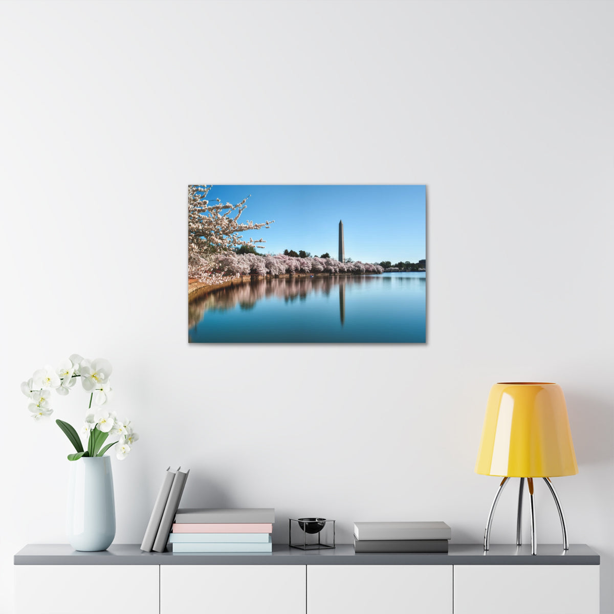 Cherry Blossom Festival at The National Mall Washington Modern Multicolor Scenic Nature Photography Canvas Home Office Decor Ready to Hang-Express Your Love Gifts