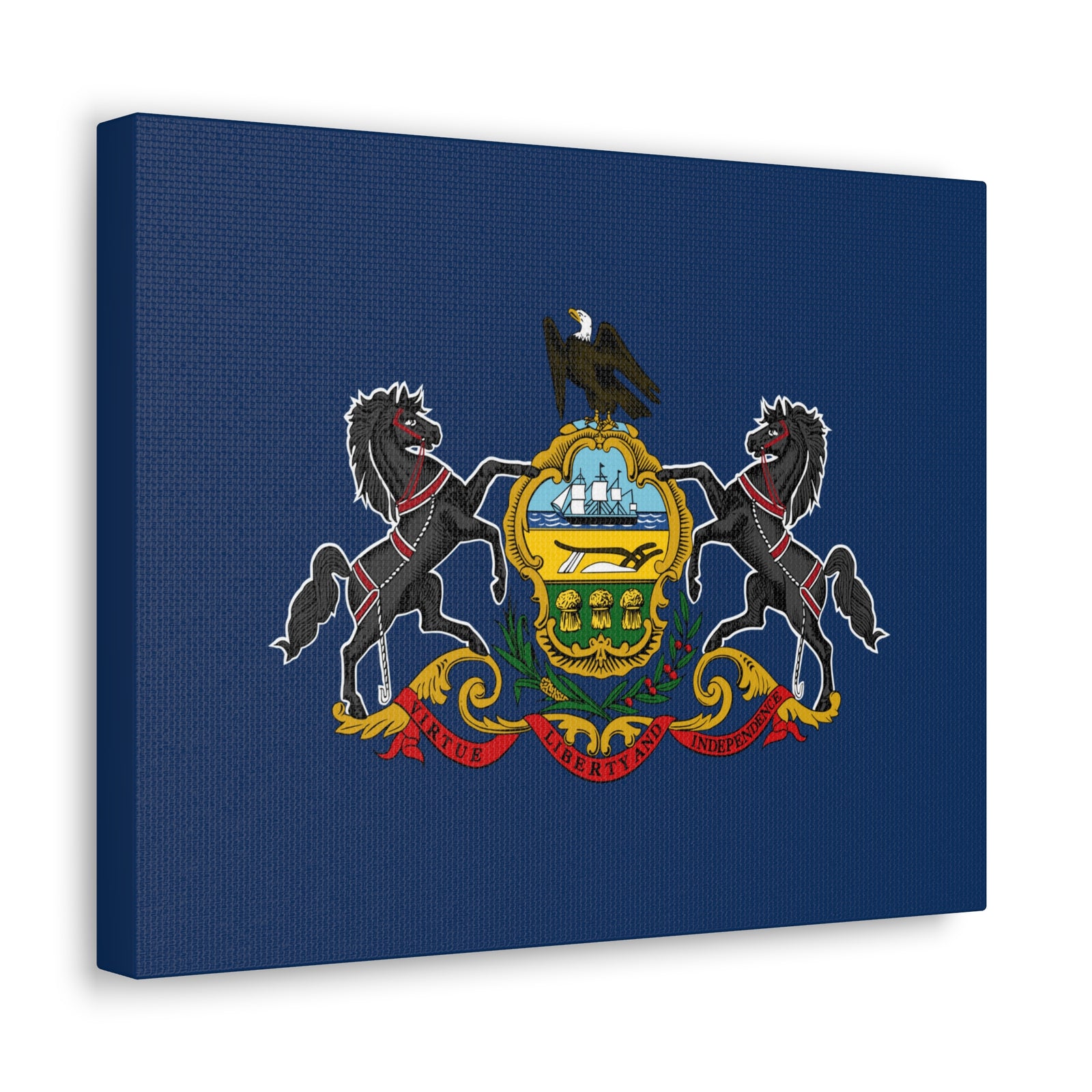 Pennsylvania Stage Flag Canvas Vibrant Wall Art Unframed Home Decor-Express Your Love Gifts