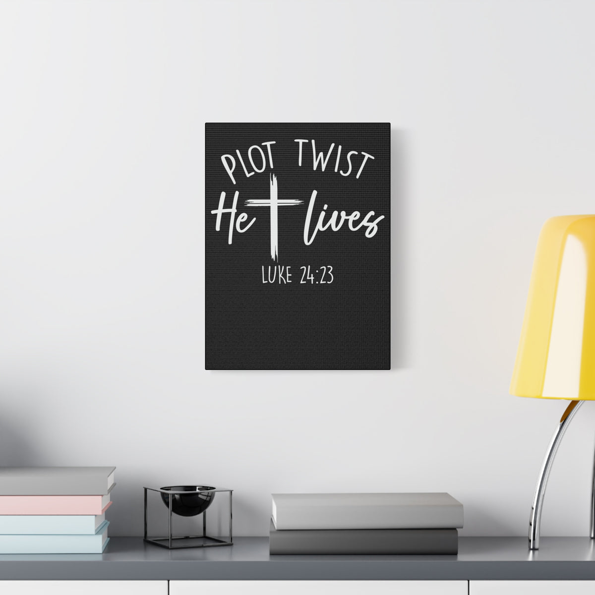 Scripture Walls Luke 24:23 Plot Twist Bible Verse Canvas Christian Wall Art Ready to Hang Unframed-Express Your Love Gifts