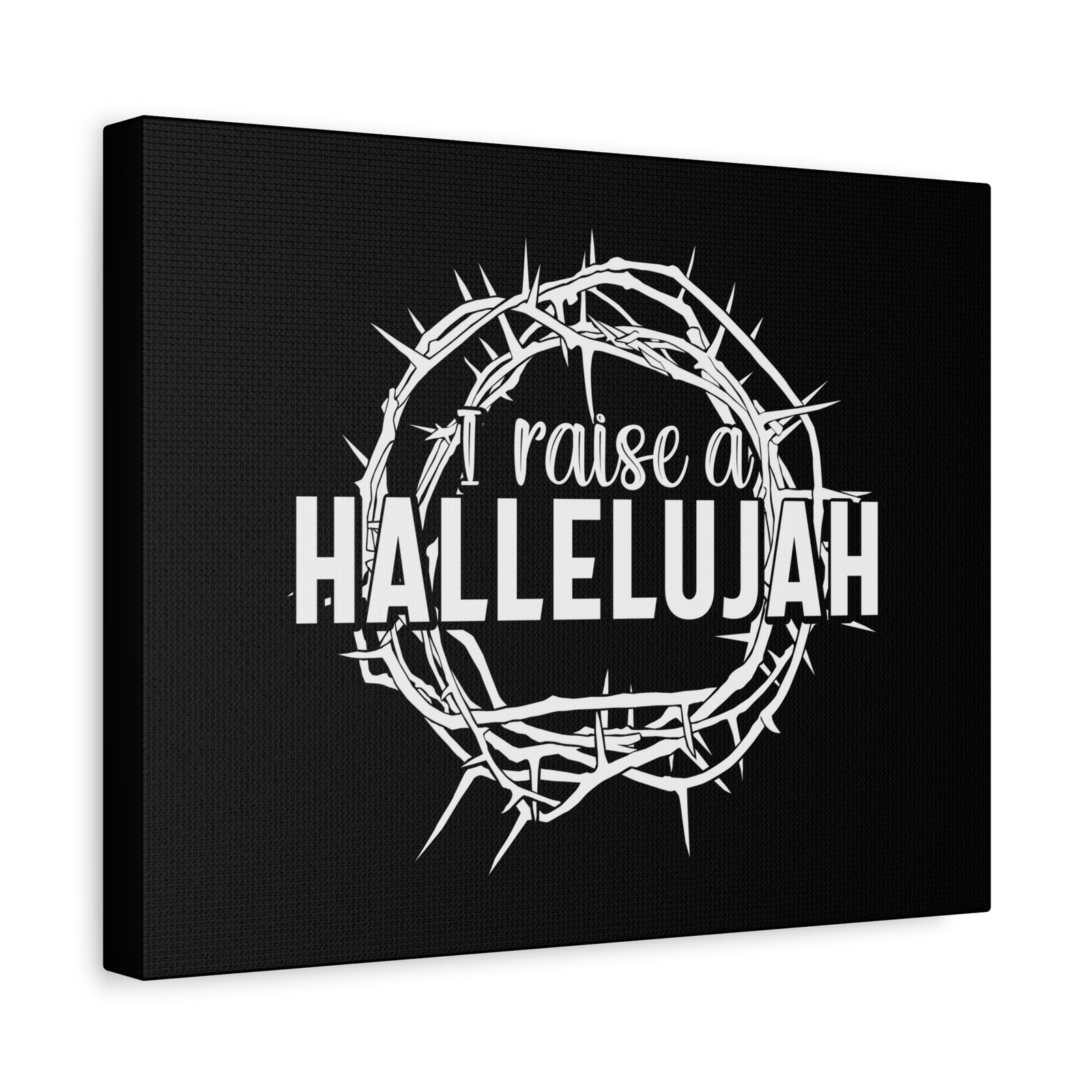 Scripture Canvas I Raise A Hallelujah Psalms 135:3 Christian Wall Art Bible Verse Print Ready to Hang-Express Your Love Gifts