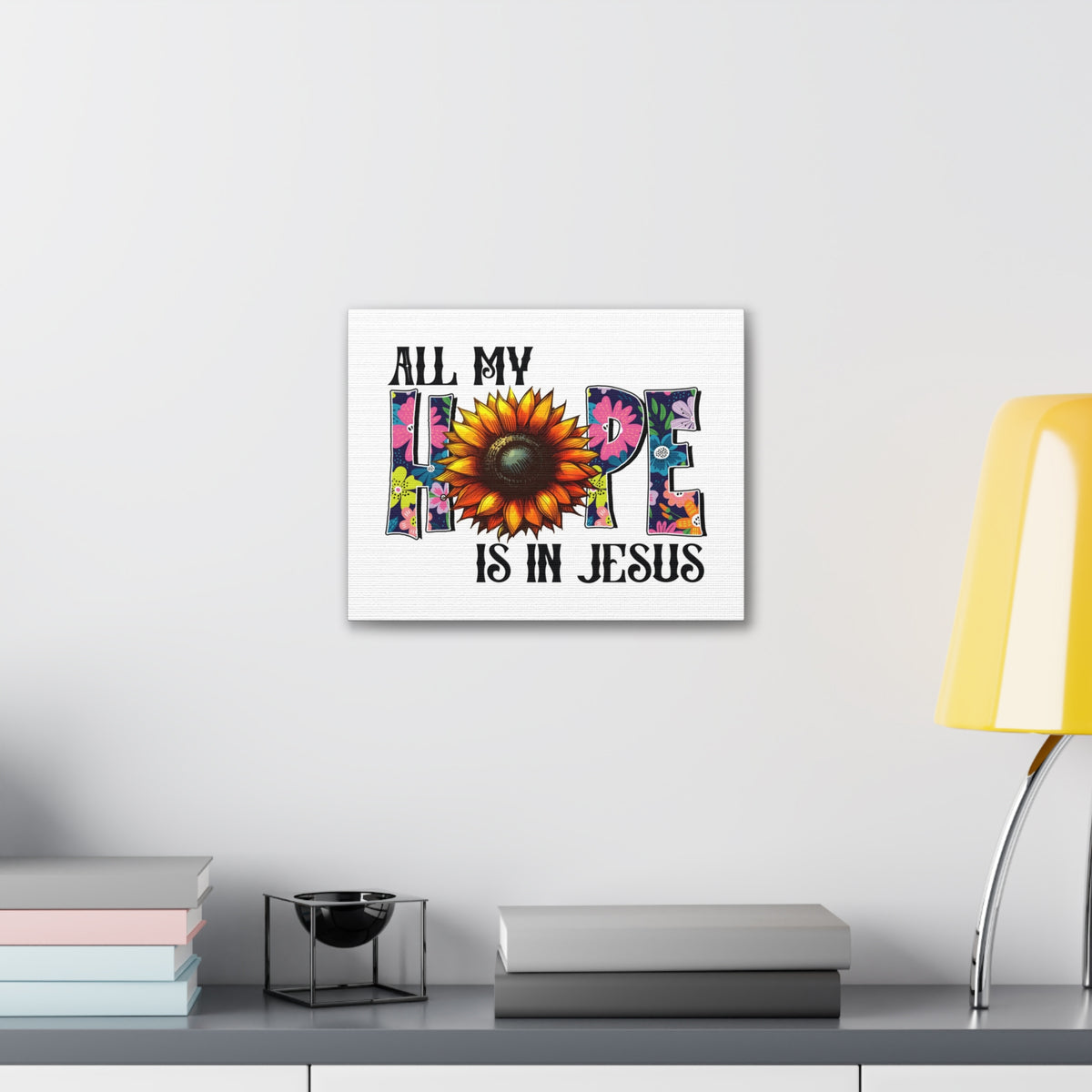 Scripture Walls My Hope is Jesus Bible Verse Canvas Christian Wall Art Ready to Hang Unframed-Express Your Love Gifts