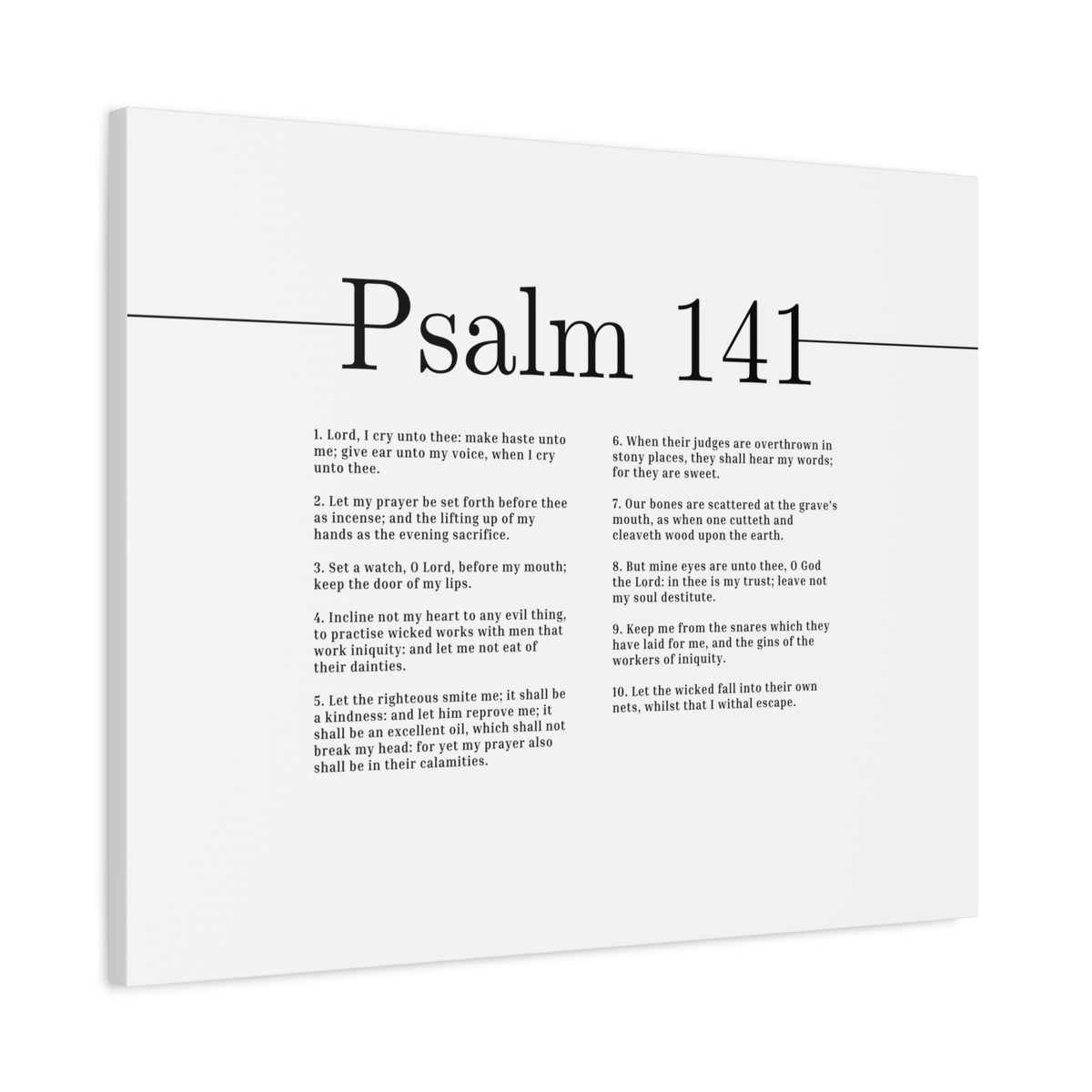 Scripture Canvas In Thee Is My Trust Psalm 141 Christian Wall Art Bible Verse Print Ready to Hang-Express Your Love Gifts