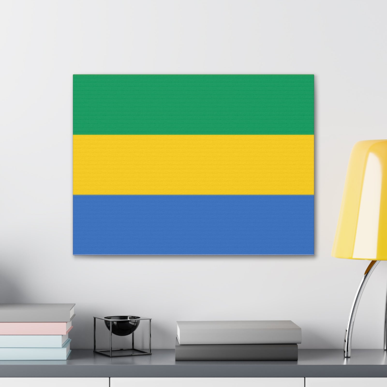 Gabon Country Flag Canvas Vibrant Wall Art Unframed Home Decor-Express Your Love Gifts