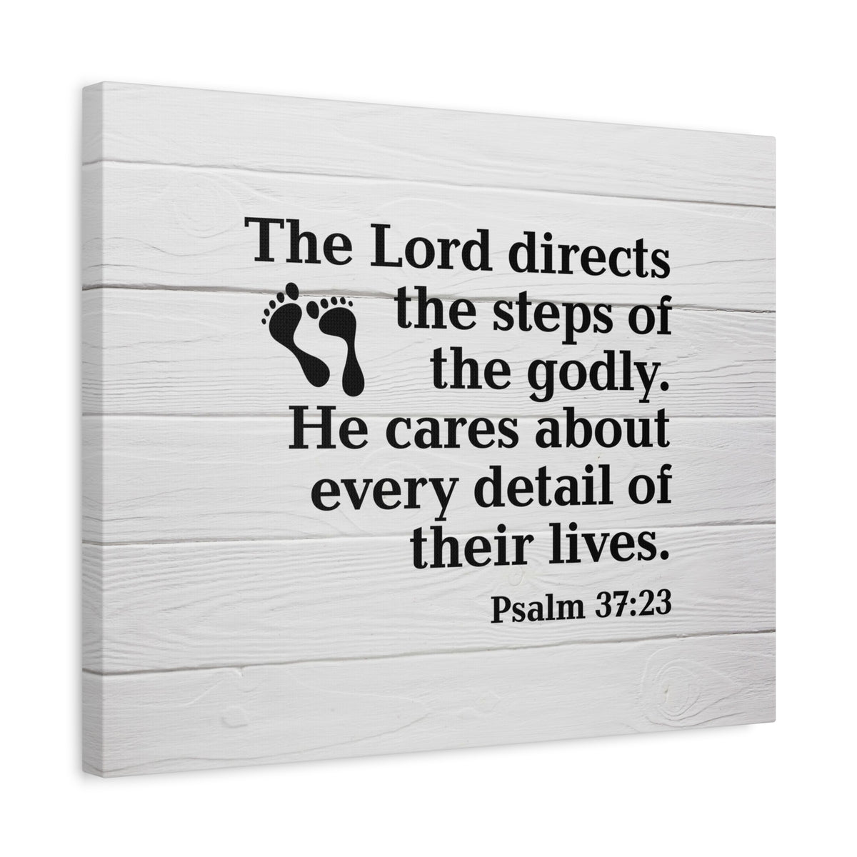 Bible Verse Canvas Lord Directs the Steps Psalm 37:23 Wall Art Christian Home Decor-Express Your Love Gifts