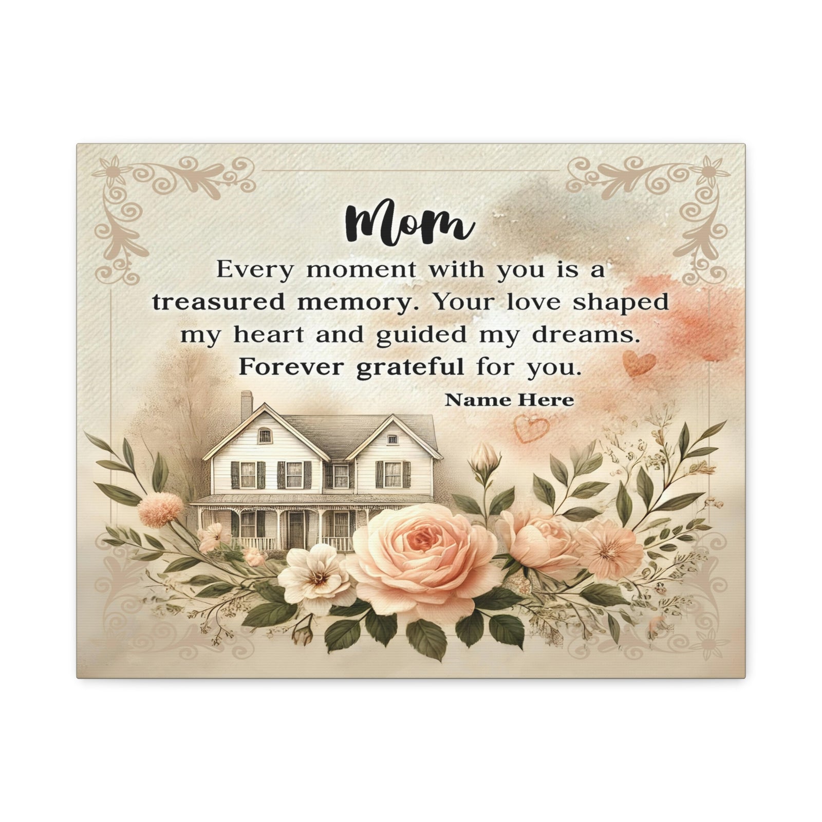 Personalized To Mom Treasured Memory Elegant Home Décor-Express Your Love Gifts