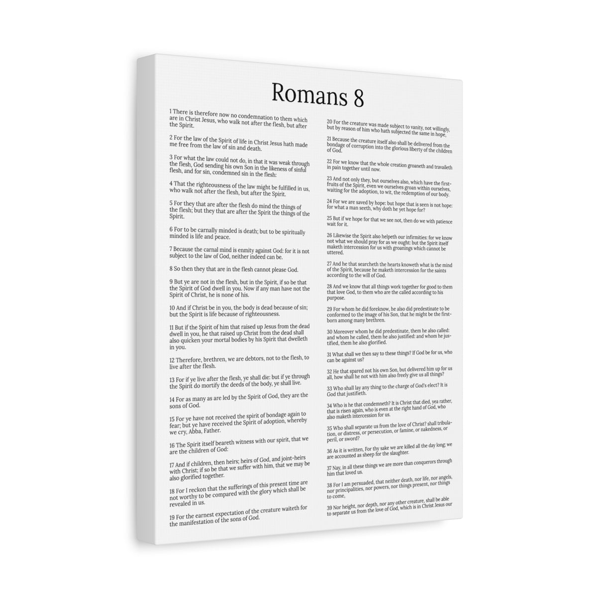Scripture Walls Glorification Romans 8 Chapter White Christian Wall Art Print Ready to Hang Unframed-Express Your Love Gifts