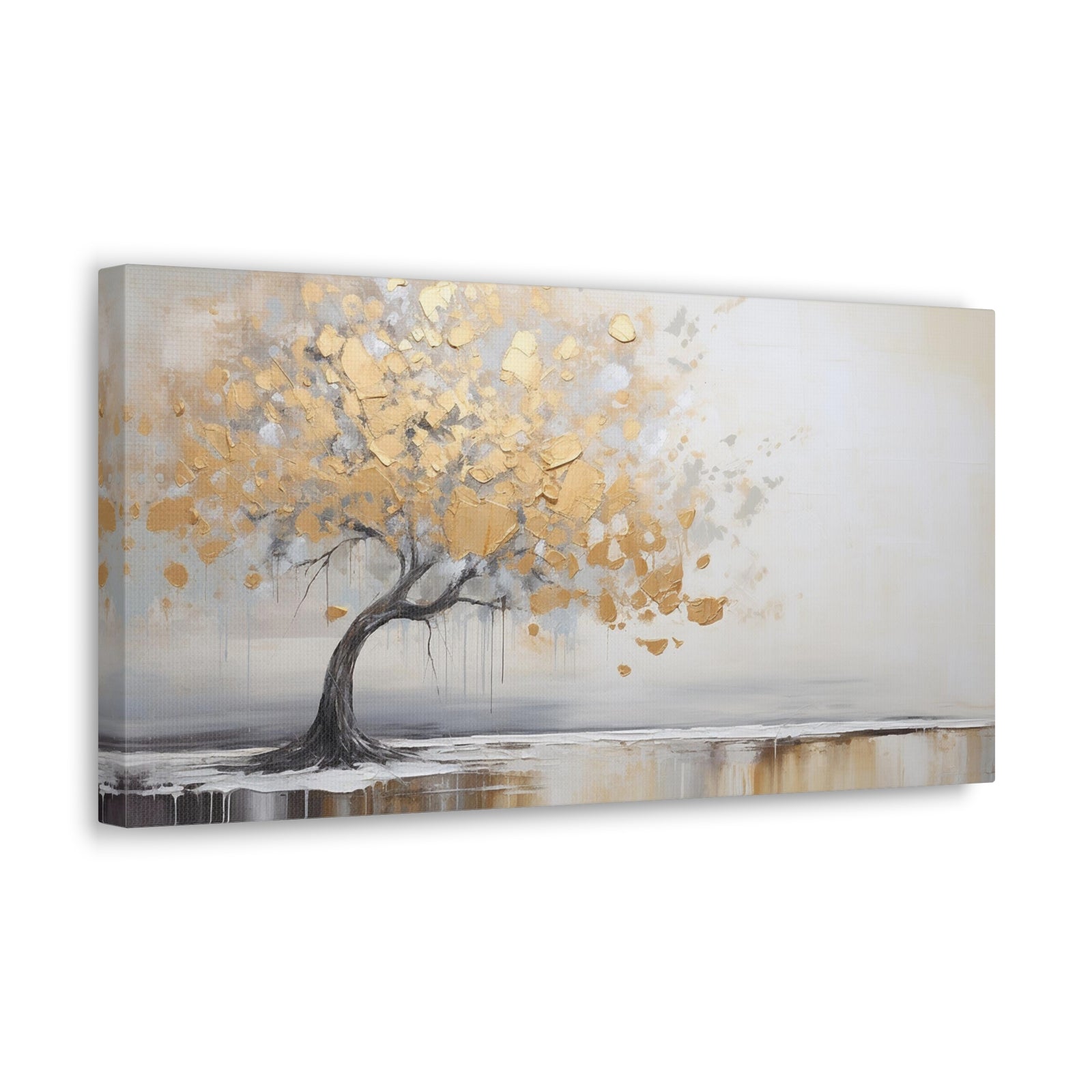 Abstract Oil Painting Forest Tree Contemporary Art Canvas Wall Art for Home Decor Ready-to-Hang-Express Your Love Gifts