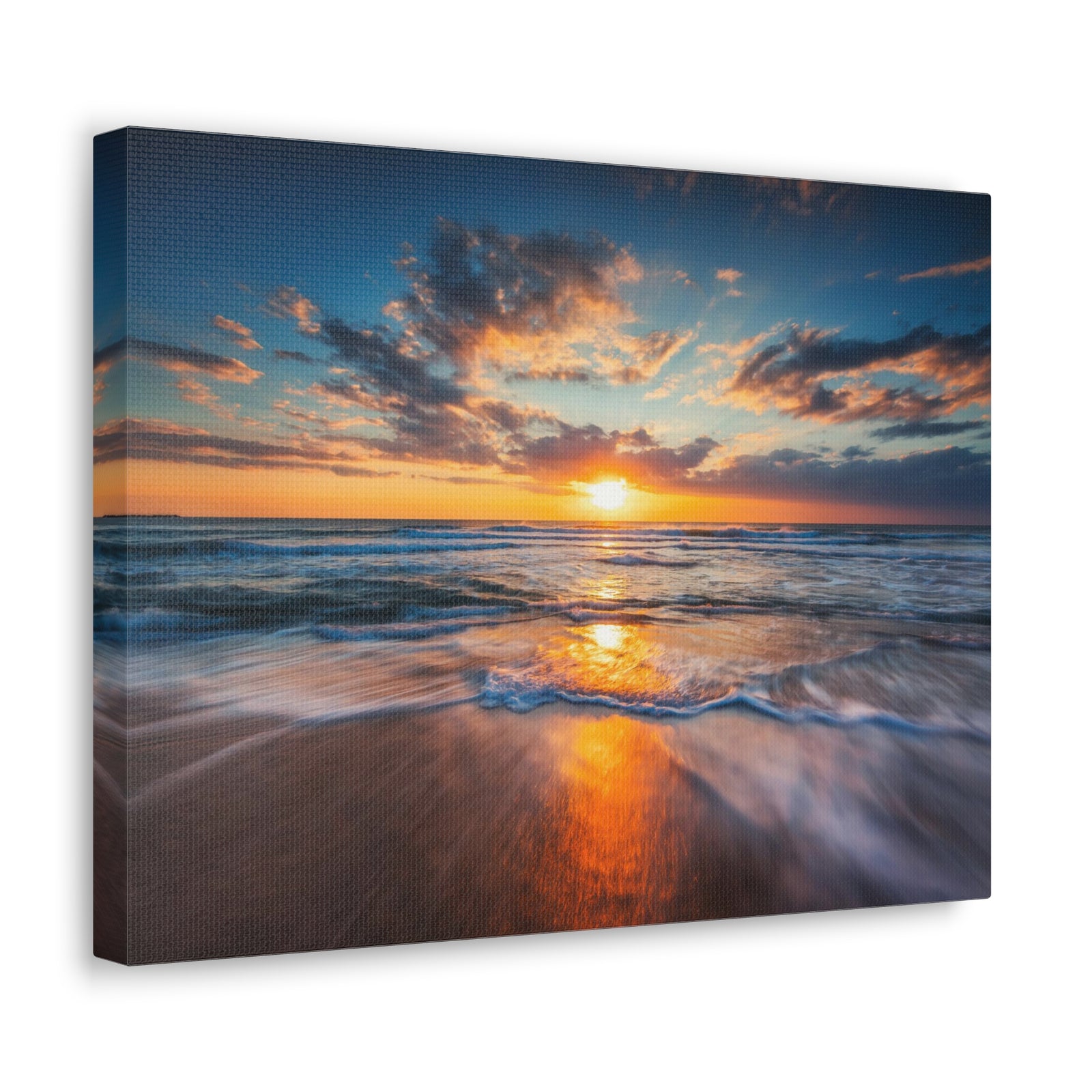 Sunrise Over The Sea Ocean Canvas Wall Art for Home Decor Ready-to-Hang-Express Your Love Gifts