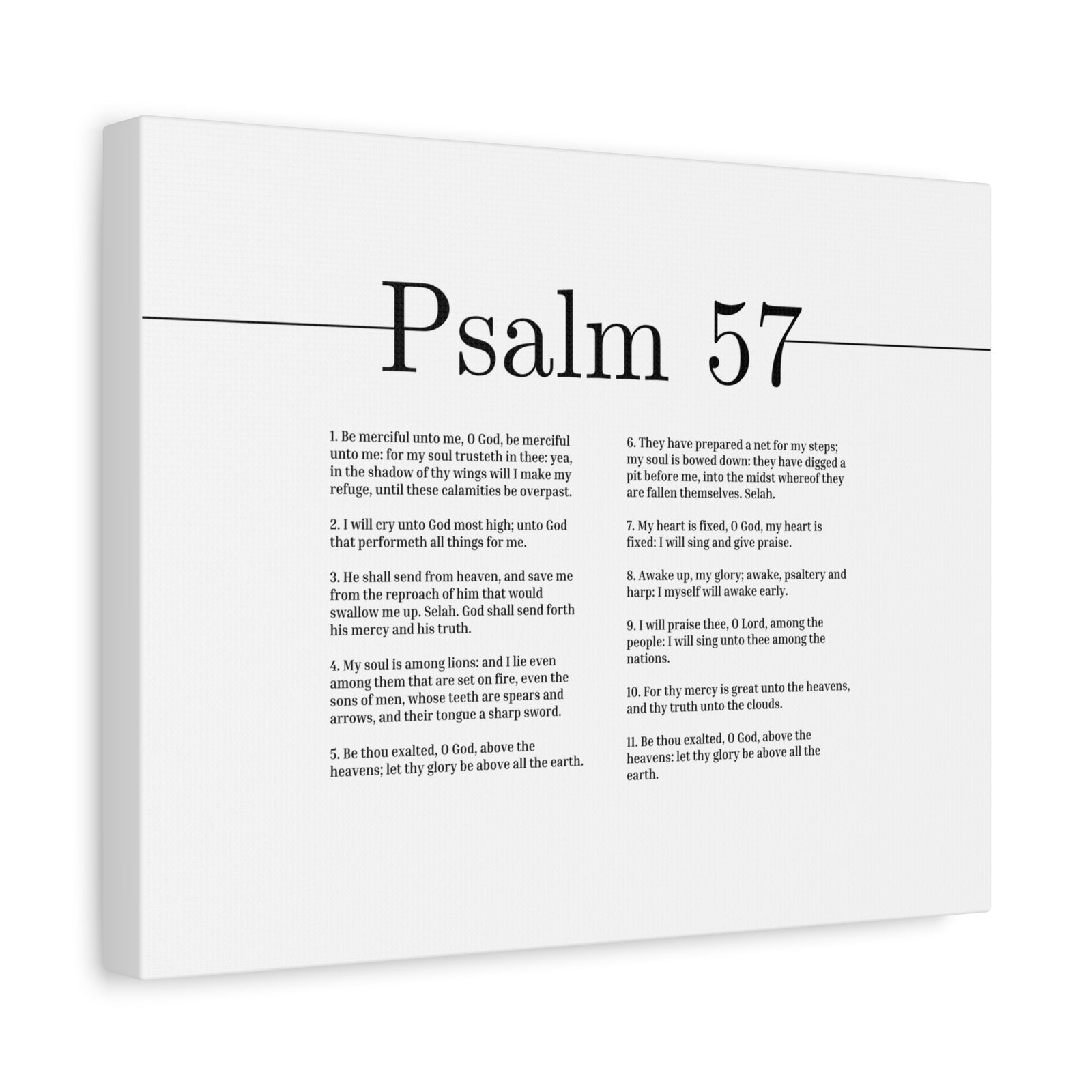 Scripture Canvas His Mercy And His Truth Psalm 57 Christian Wall Art Bible Verse Print Ready to Hang-Express Your Love Gifts