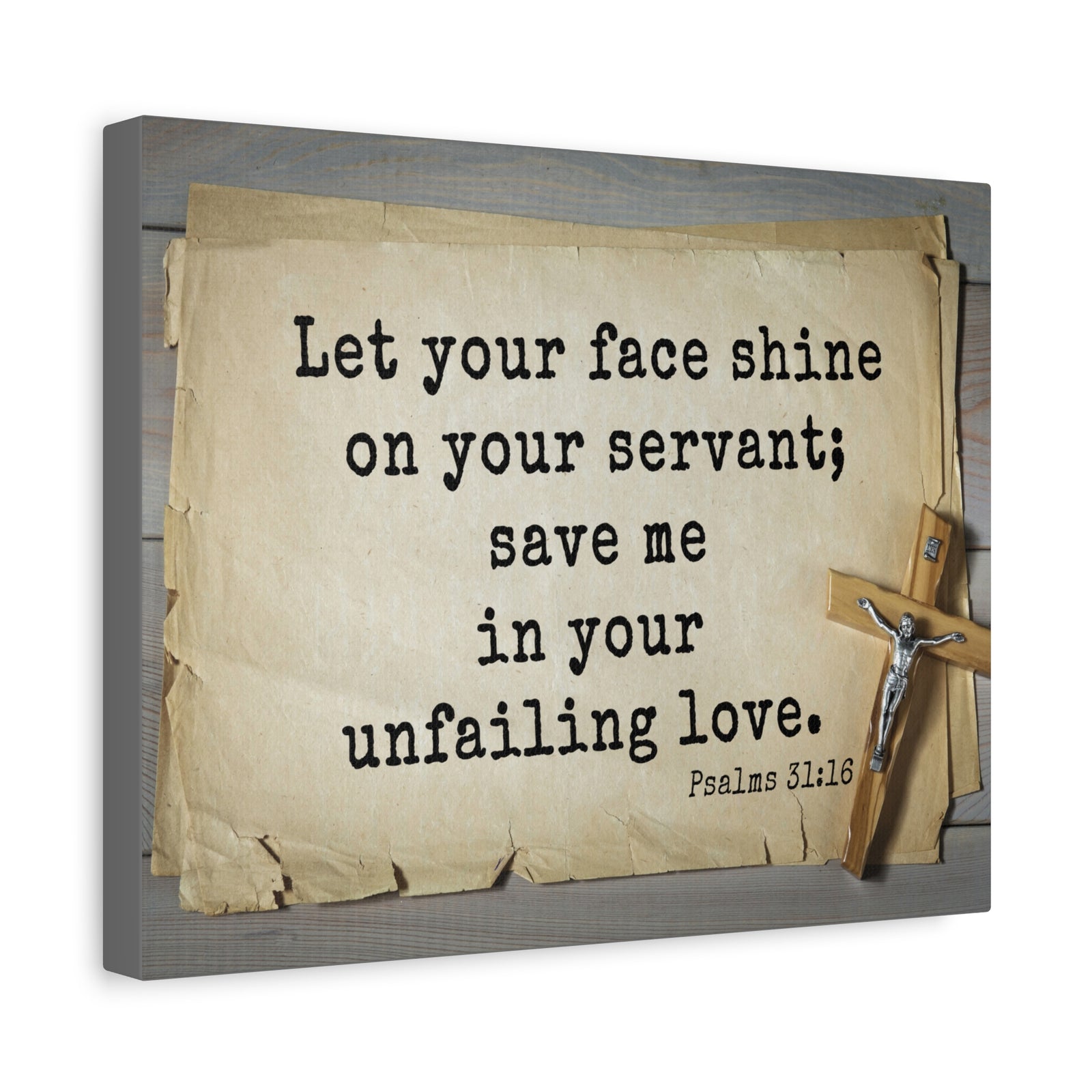 Scripture Walls Let Your Face Shine Psalm 31:16 Bible Verse Canvas Christian Wall Art Ready to Hang-Express Your Love Gifts