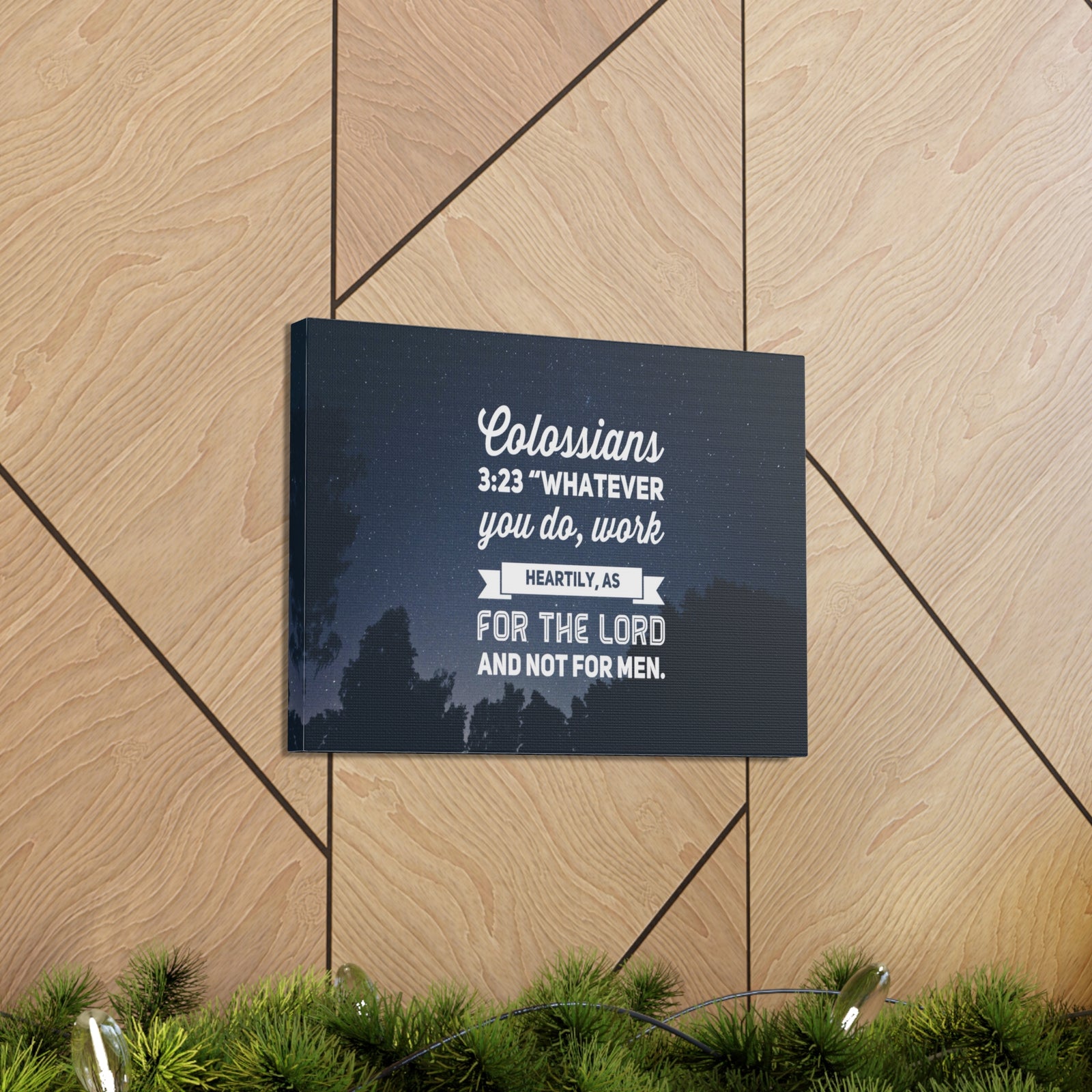 Scripture Canvas For The Lord Colossians 3:23 Christian Wall Art Bible Verse Print Ready to Hang-Express Your Love Gifts