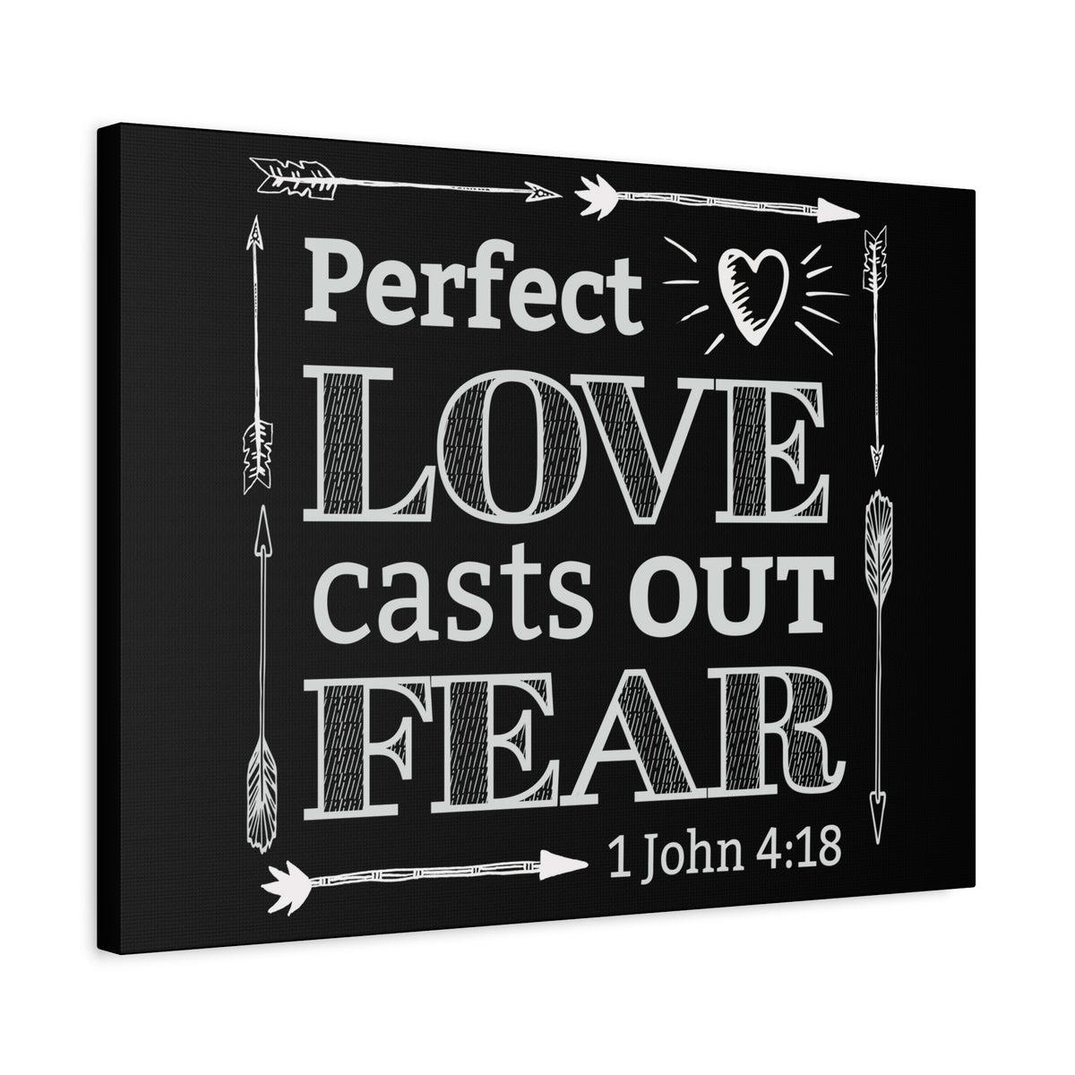 Scripture Walls Love Casts Out Fear 1 John 4:18 Bible Verse Canvas Christian Wall Art Ready to Hang