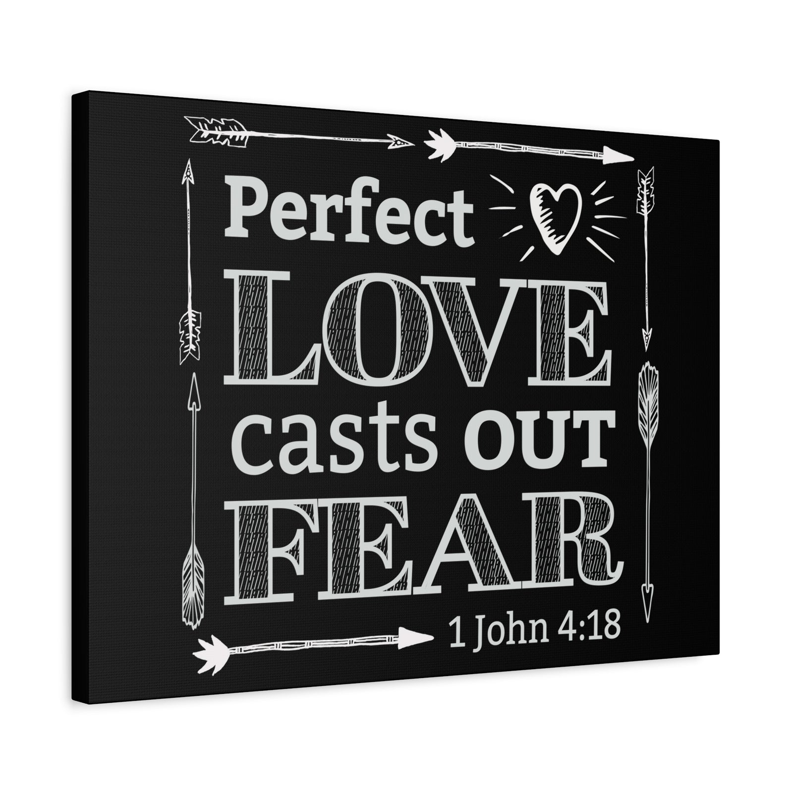 Scripture Walls Love Casts Out Fear 1 John 4:18 Bible Verse Canvas Christian Wall Art Ready to Hang