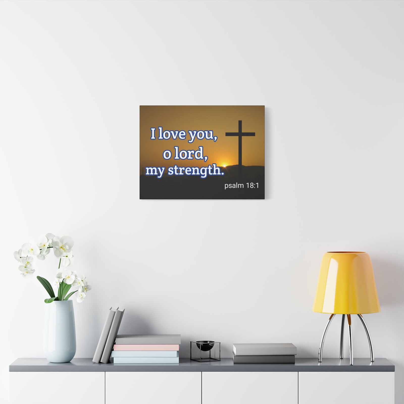 Scripture Walls O Lord, My Strength Psalm 18:1 Bible Verse Canvas Christian Wall Art Ready to Hang-Express Your Love Gifts
