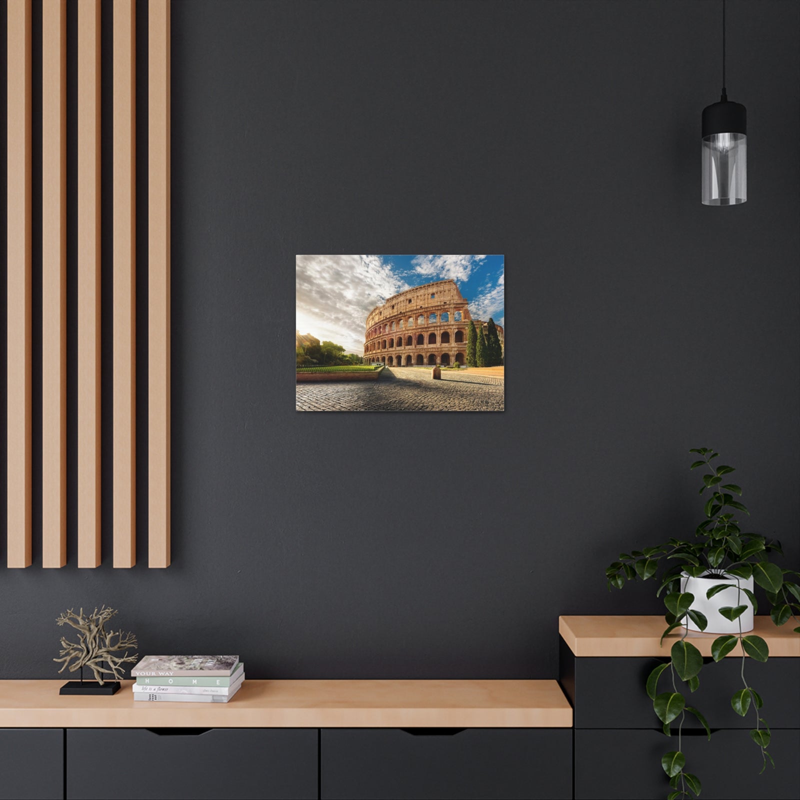 Italy Colosseum in Rome Modern Multicolor Scenic Nature Photography Canvas Home Office Decor Ready to Hang-Express Your Love Gifts
