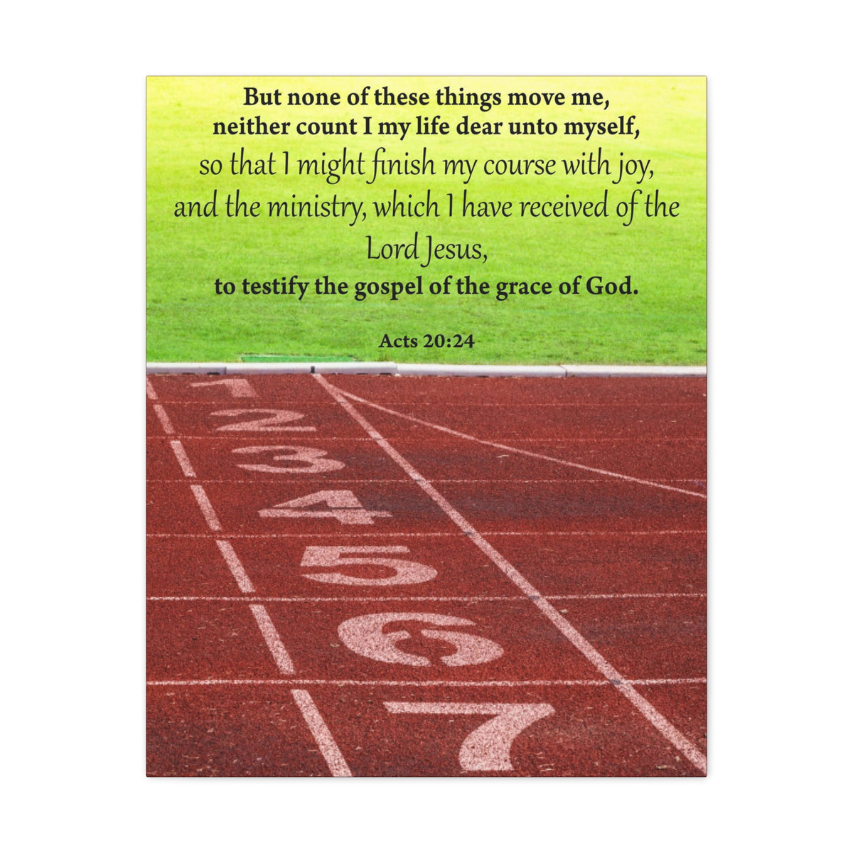 Bible Verse Canvas Testify the Gospel Acts 20:24 Christian Home Decor Scripture Art-Express Your Love Gifts