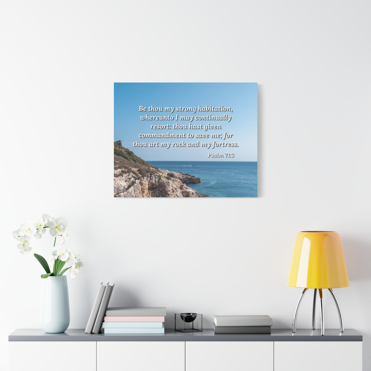 Scripture Walls To Save Me Psalm 71:3 Bible Verse Canvas Christian Wall Art Ready to Hang-Express Your Love Gifts