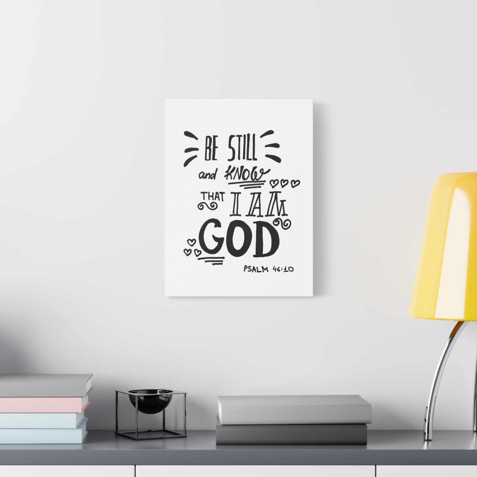 Scripture Walls I Am God Psalm 46:10 Bible Verse Canvas Christian Wall Art Ready to Hang-Express Your Love Gifts