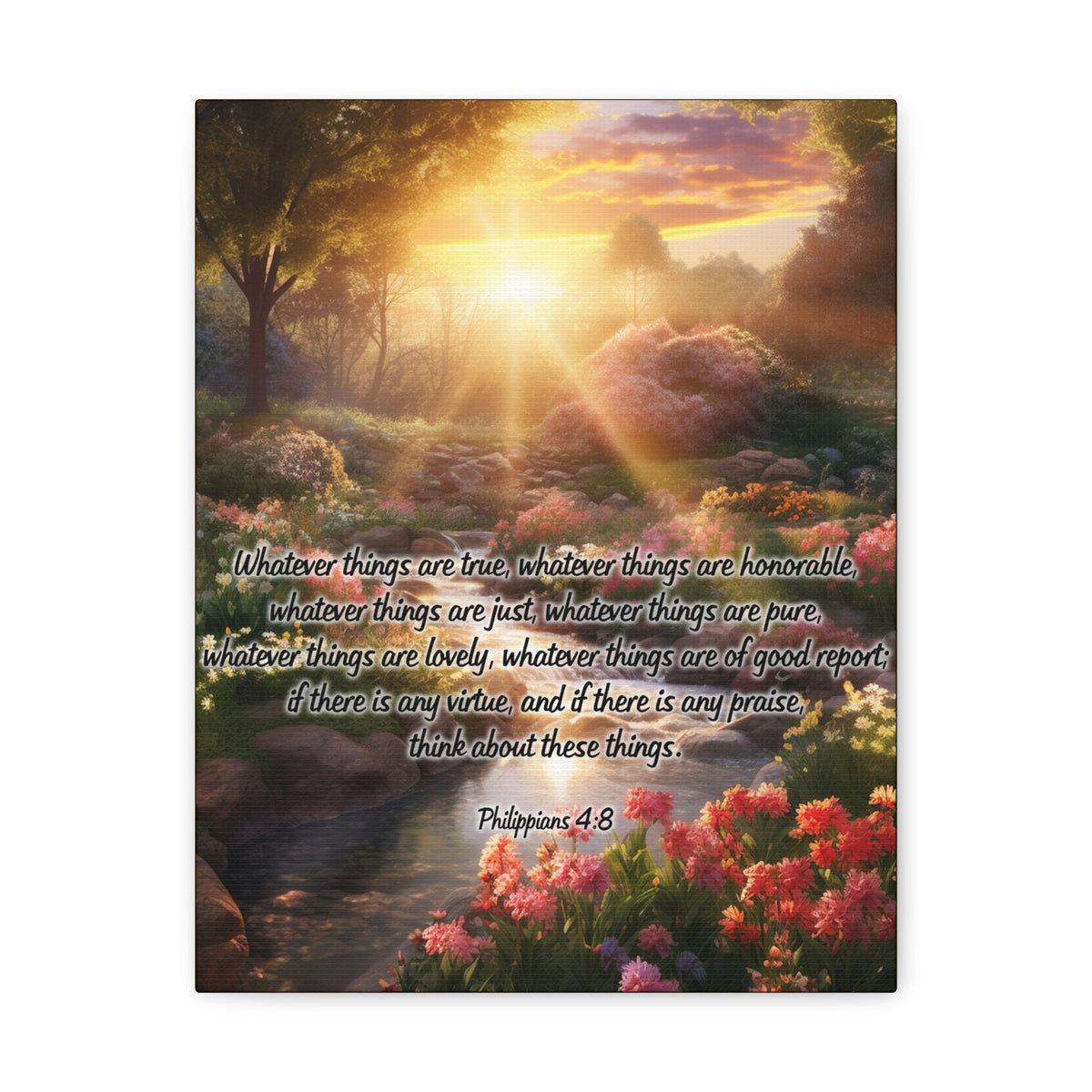 Scripture Walls Whatever Things Philippians 4:8 Christian Wall Art Print Ready to Hang Unframed-Express Your Love Gifts
