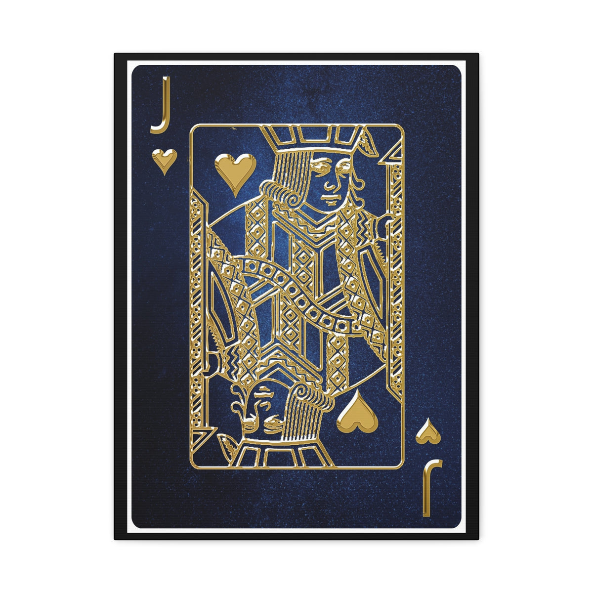 Jack Of Hearts Space Background Playing Card Canvas Wall Art for Home Decor Ready-to-Hang-Express Your Love Gifts