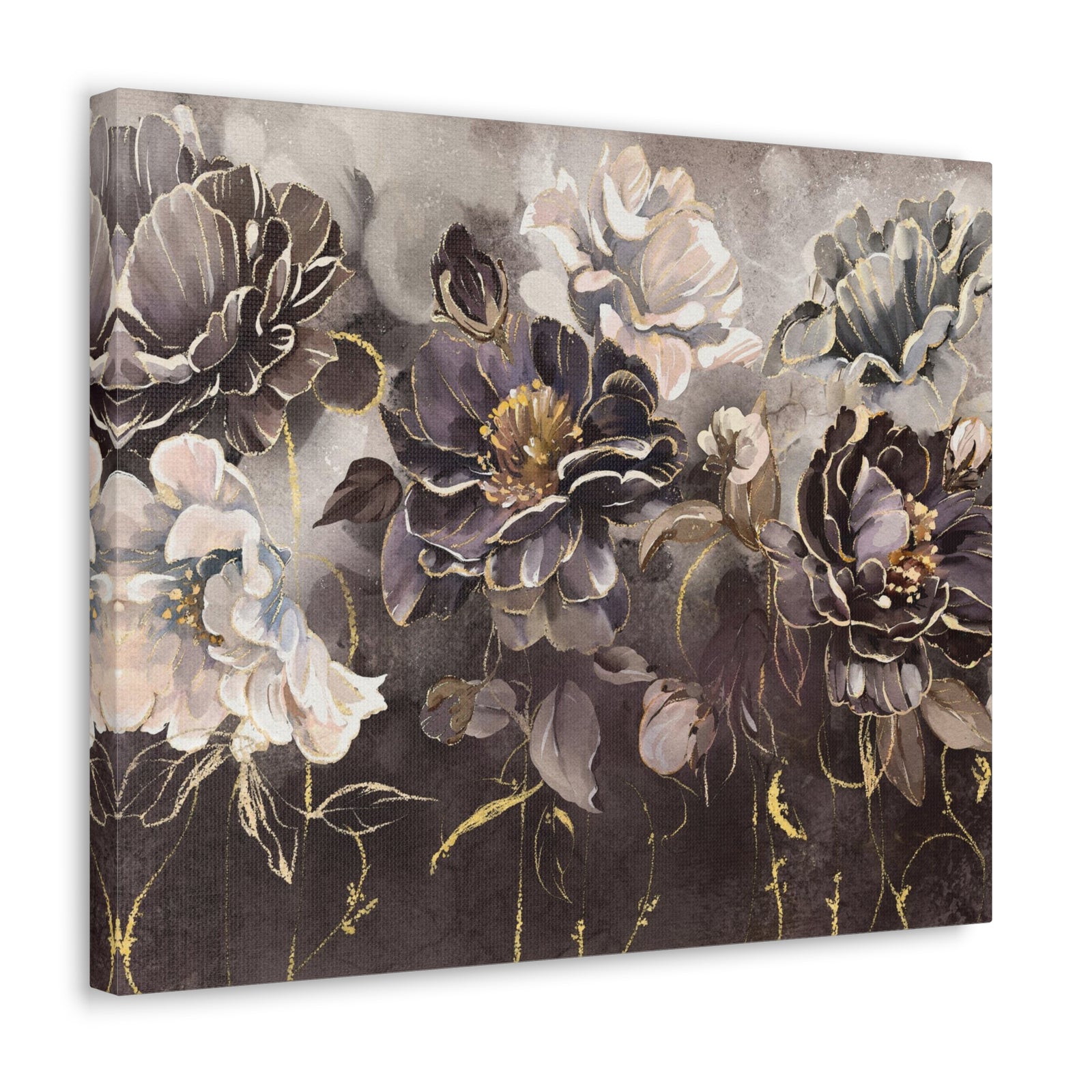 Oil Painting With Flower Rose & Leaves Flower Canvas Wall Art for Home Decor Ready-to-Hang-Express Your Love Gifts